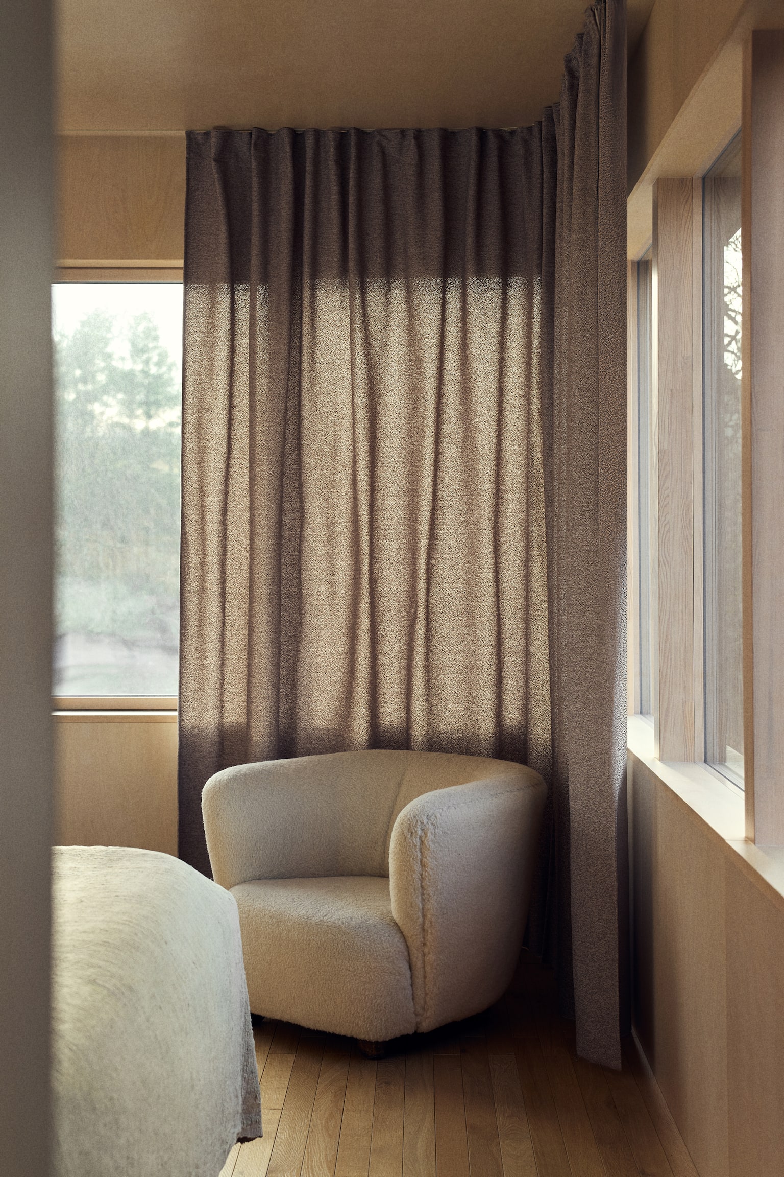 2-pack extra-long bouclé curtain lengths - 1