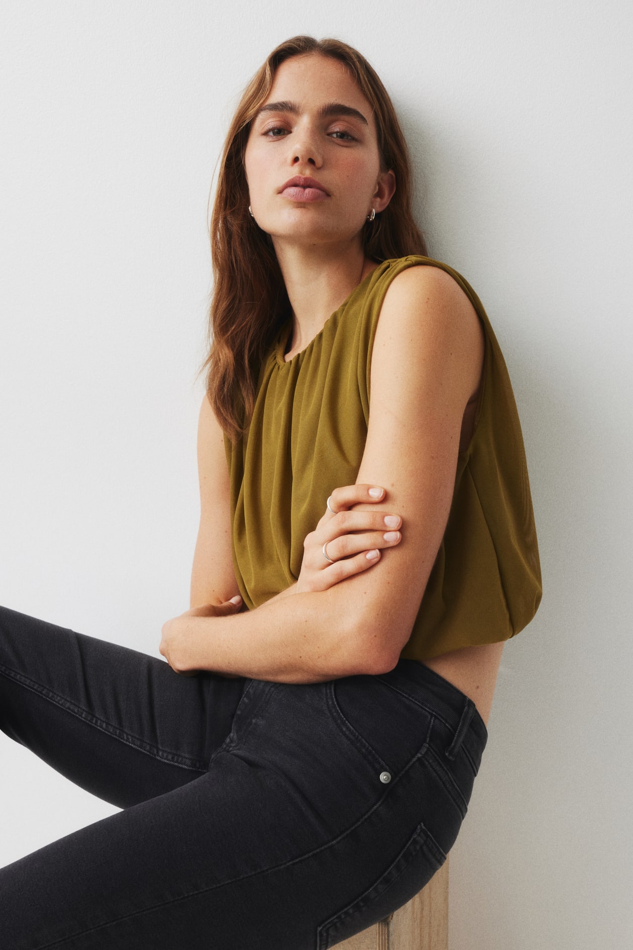 Draped Mesh Top - image 4