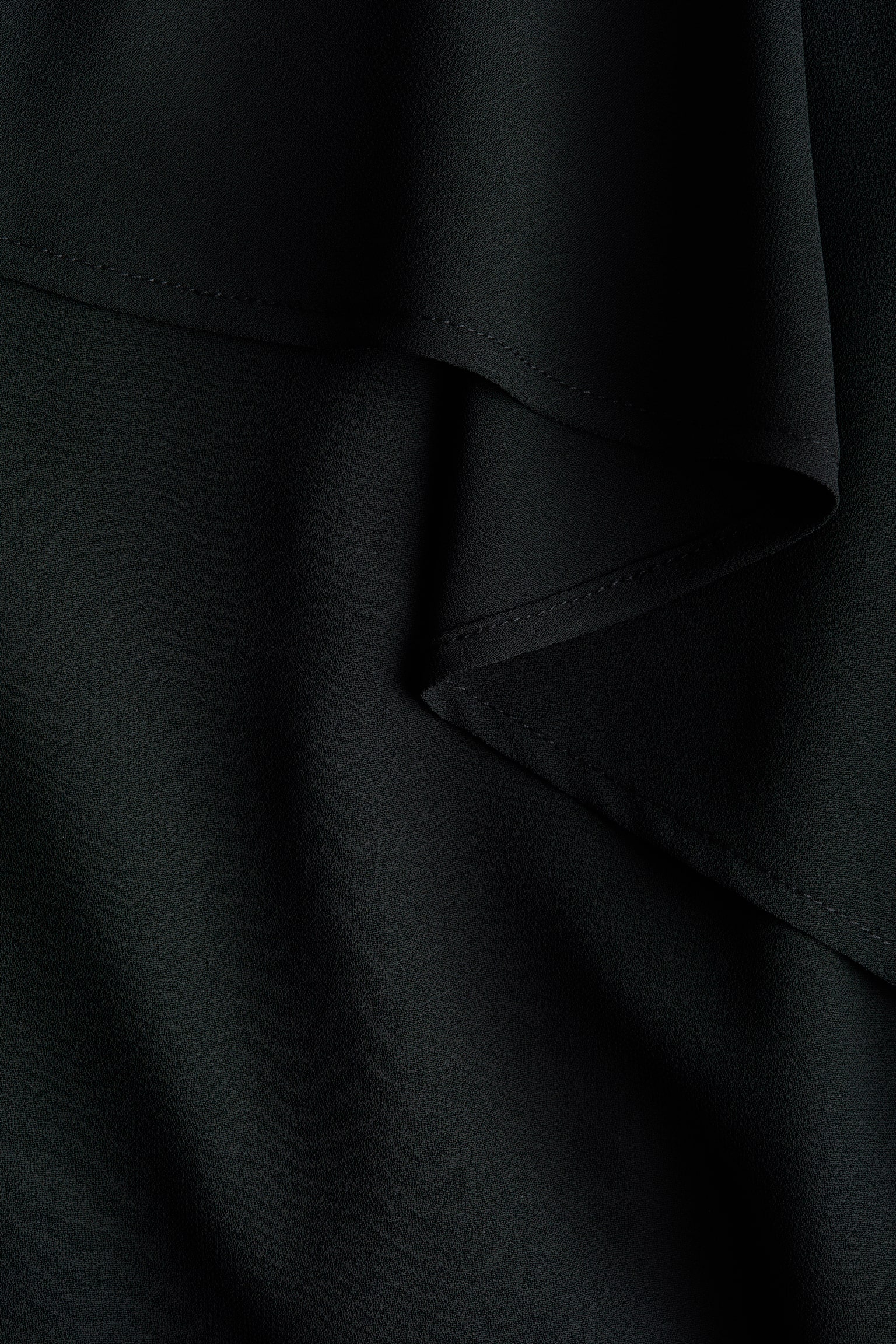 Cape-layered dress - Black - 3