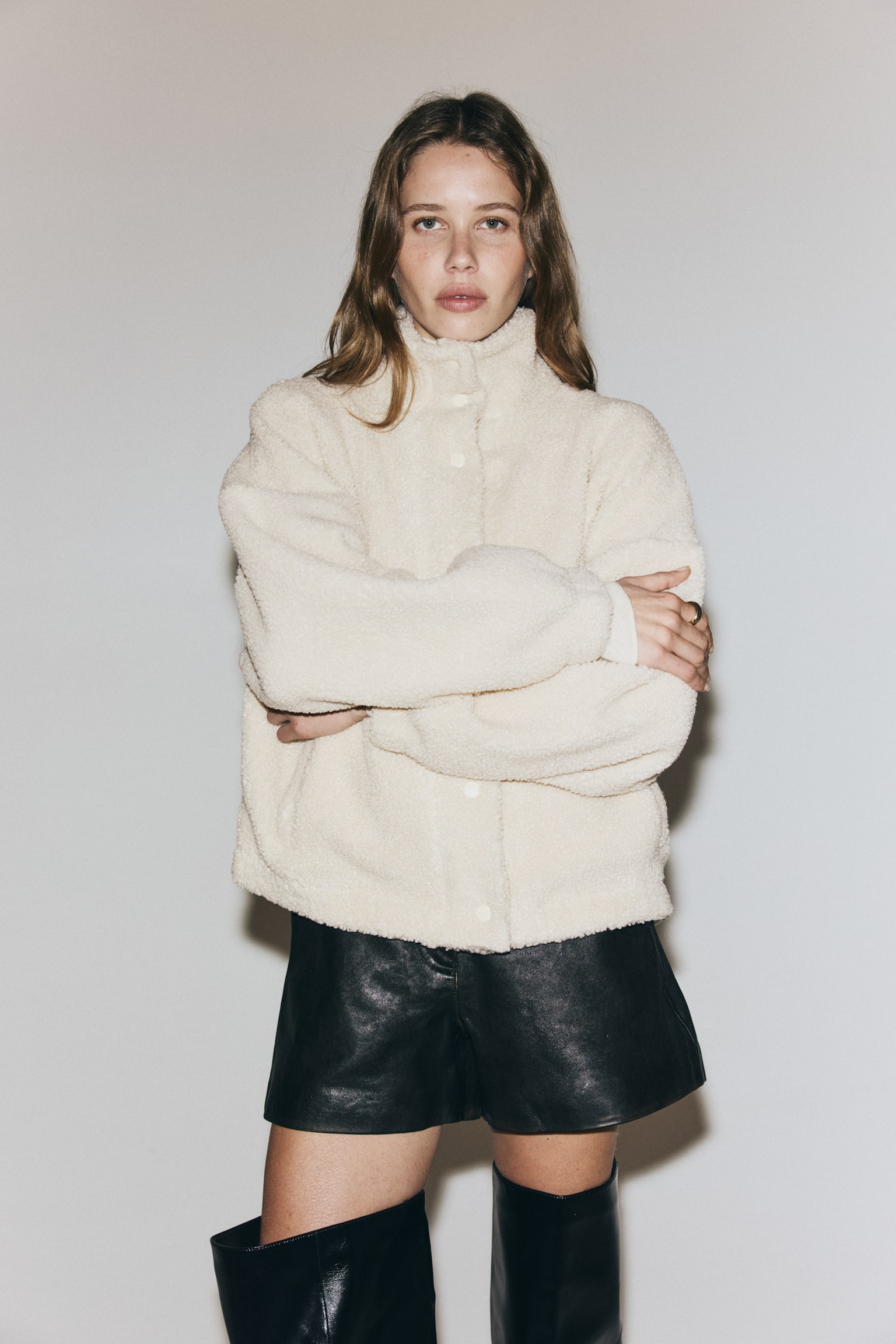 Teddy jacket - Light beige - 1