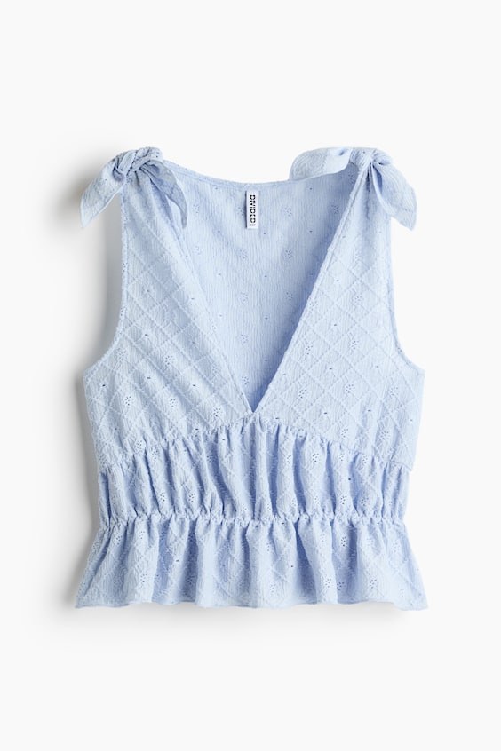 Женские топы H&M Pointelle Jersey Top