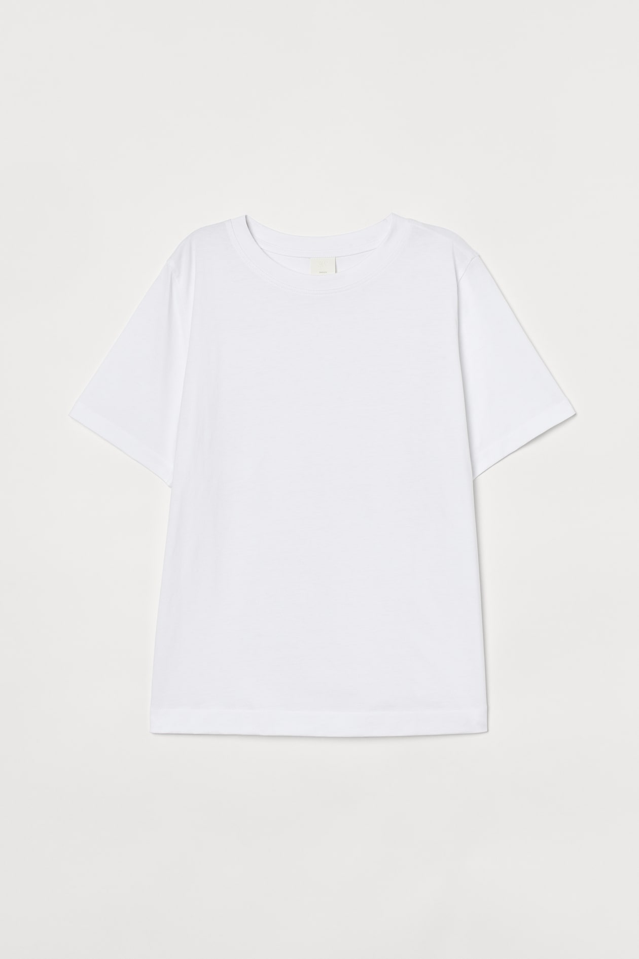 Cotton T-shirt - Round neck - Short sleeve - White - Ladies | H&M GB