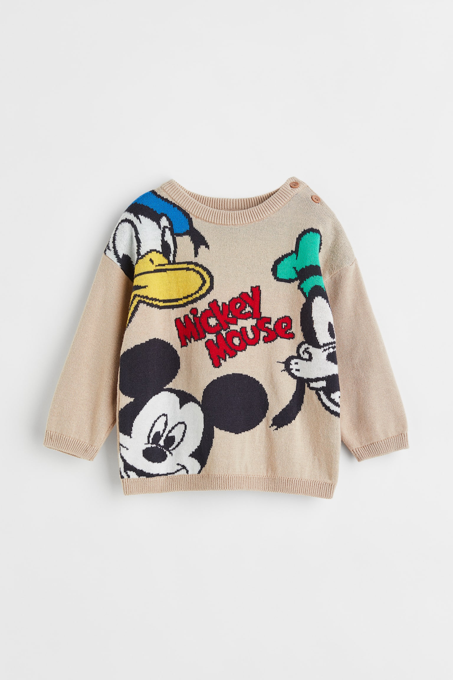 Jacquard-Pullover - Beige/Micky Maus - 1