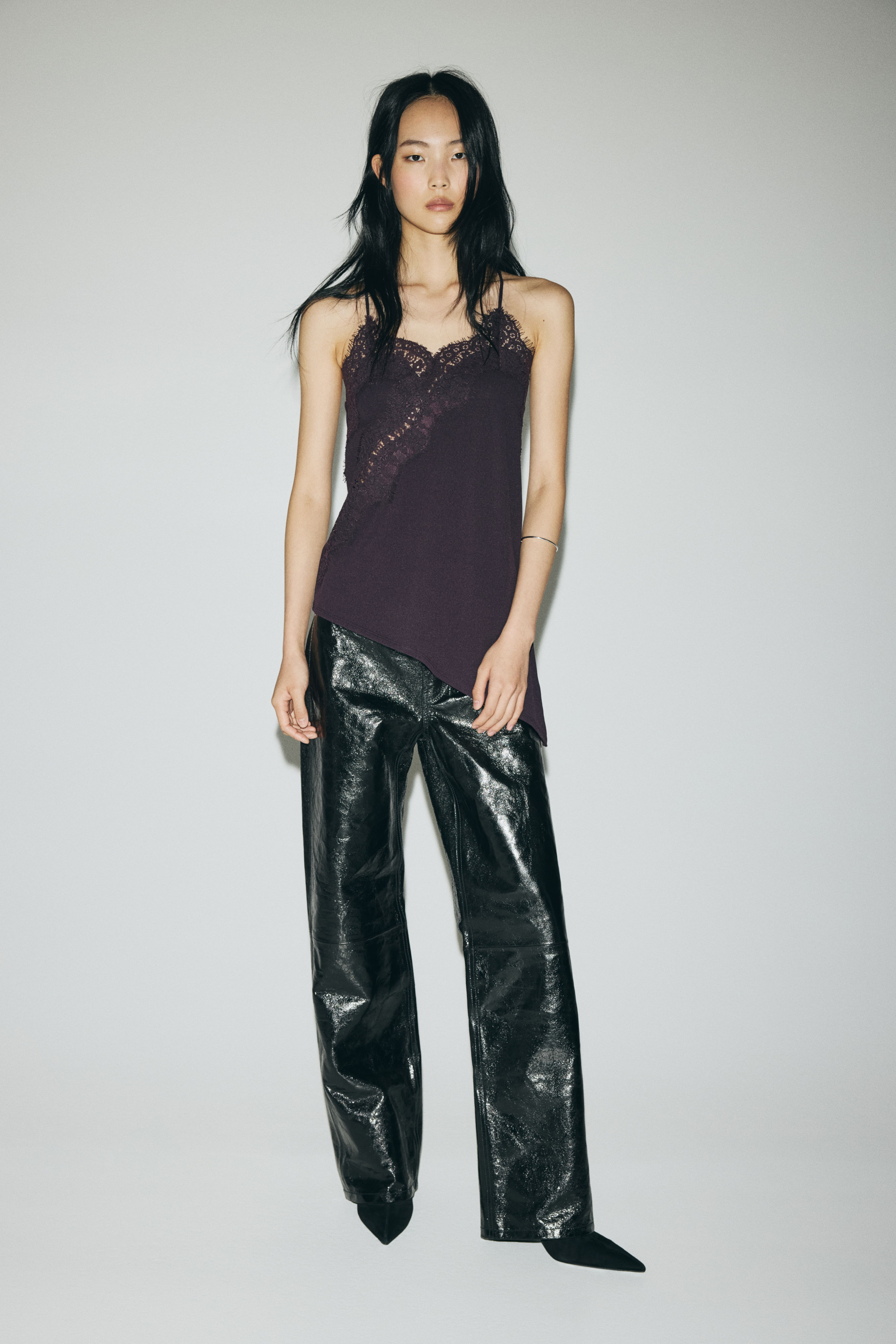 Lace-Trimmed Camisole Top