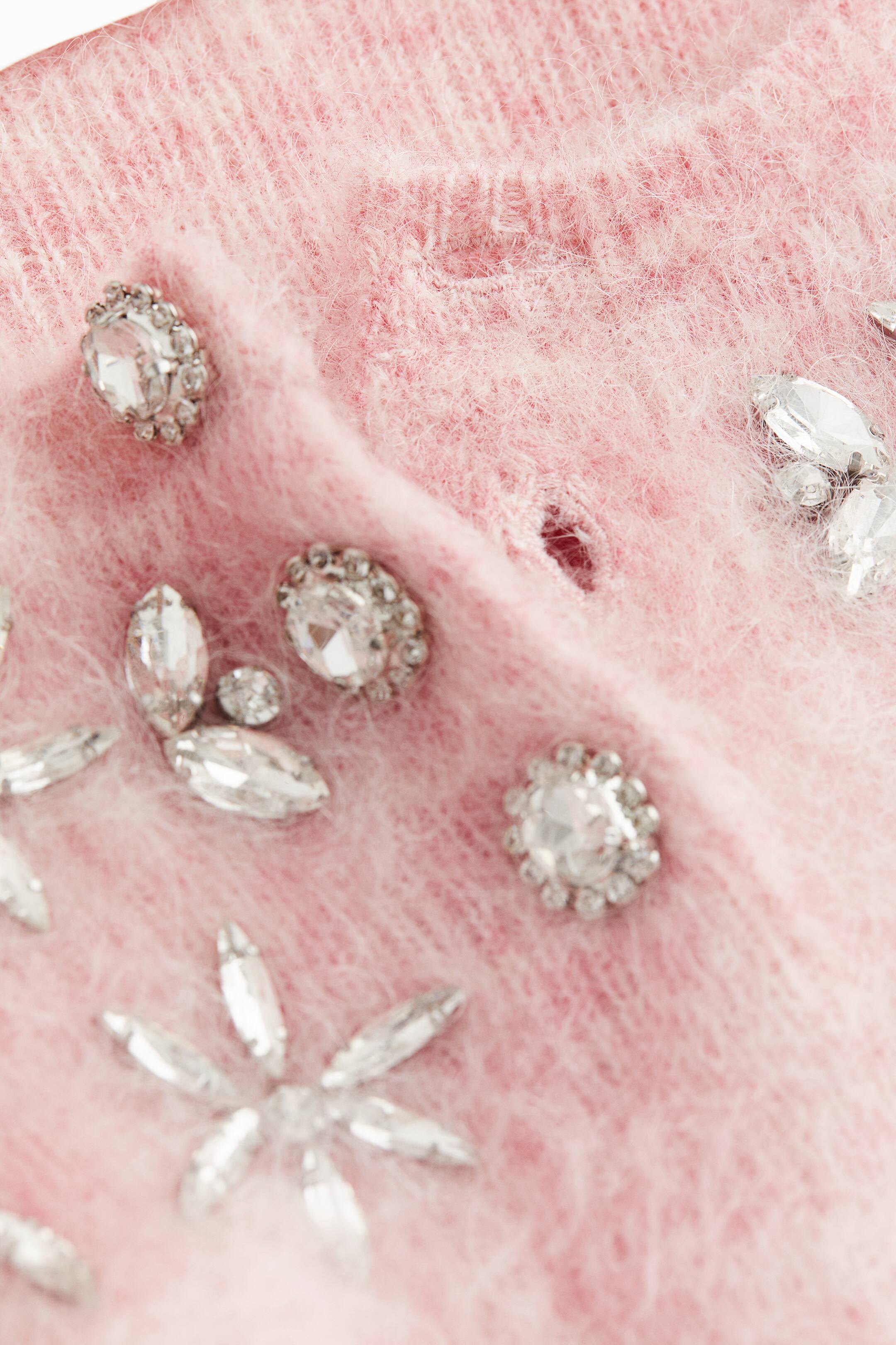 View larger image: Embellished Mohair-blend Tank Top - Light pink - Ladies | H&M US 2