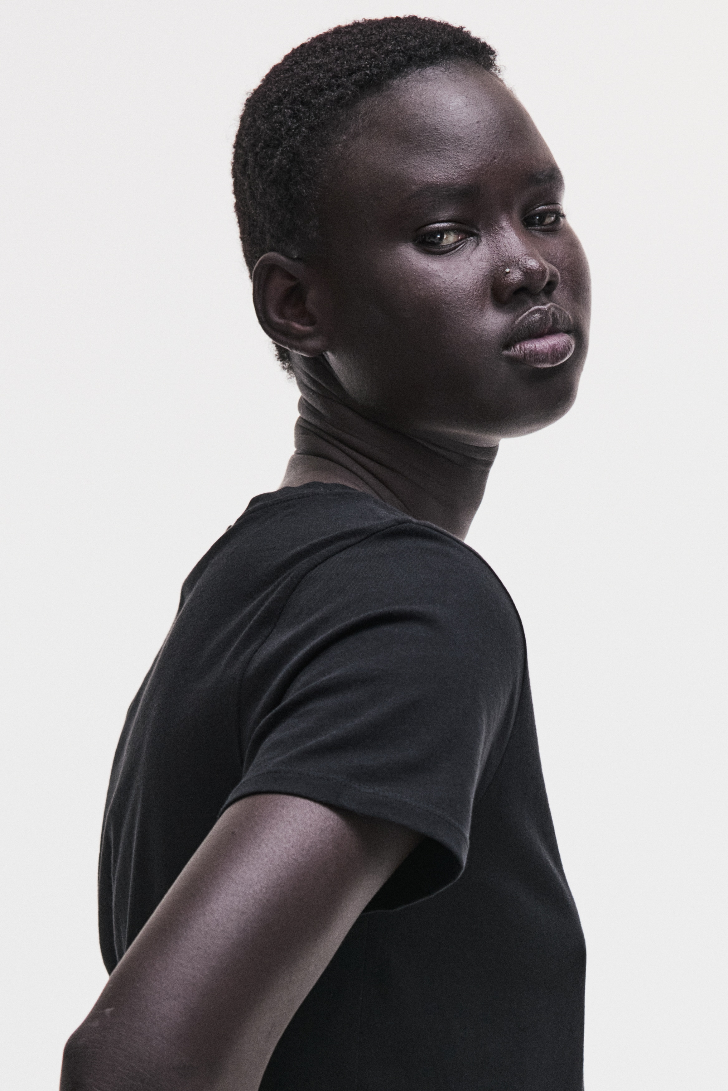 T-shirt in cotone - Nero/Bianco/Greige