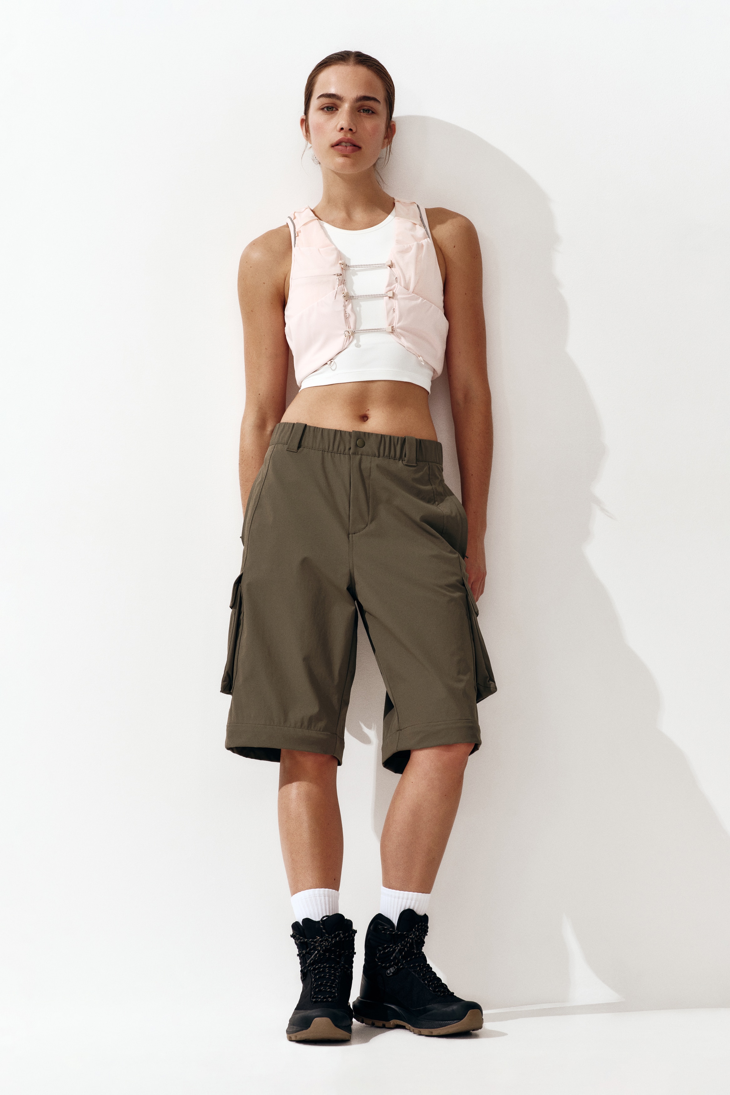 Zip-Off Hiking-Hose - Khakigrün/Schwarz