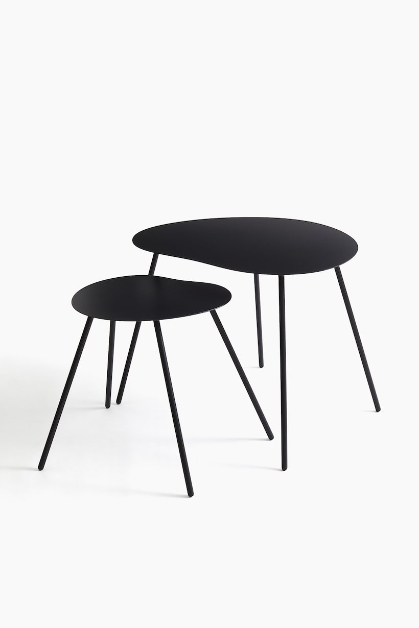 Metal Side Table Set - Black - Home All | H&M US