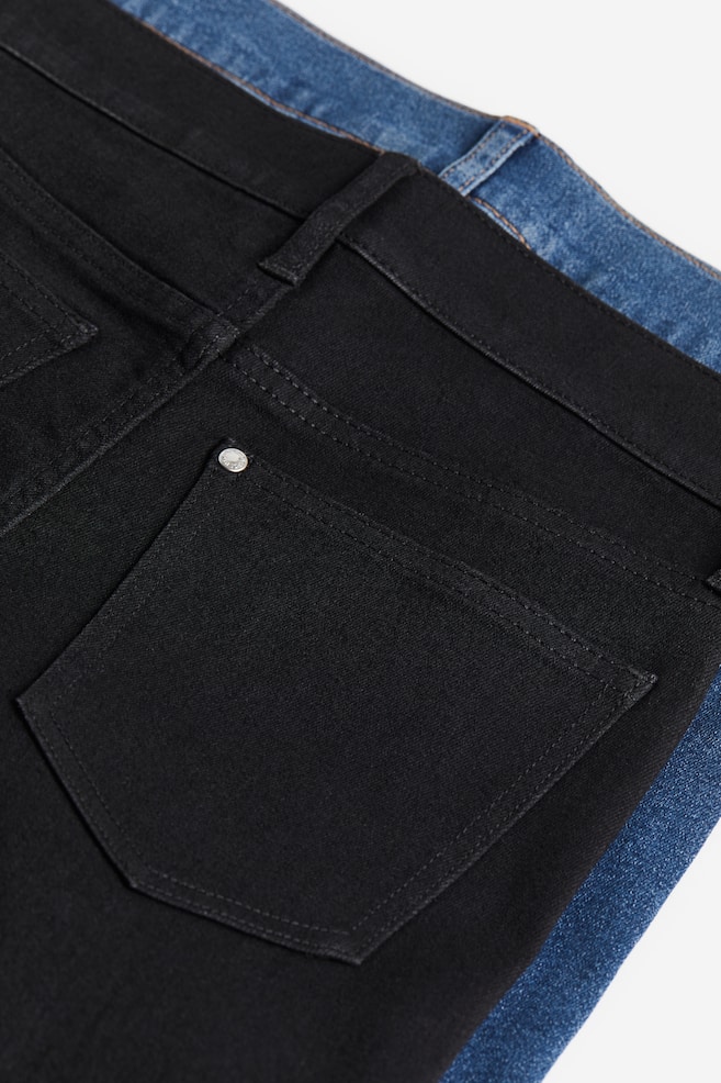 2-pack Slim Fit Jeans - Denimblå/Svart/Ljusgrå/Svart - 3