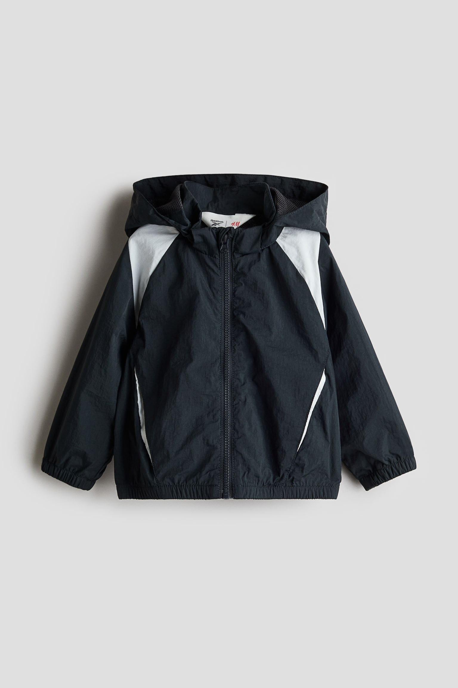 Print-motif nylon windbreaker - Black/Reebok - 1