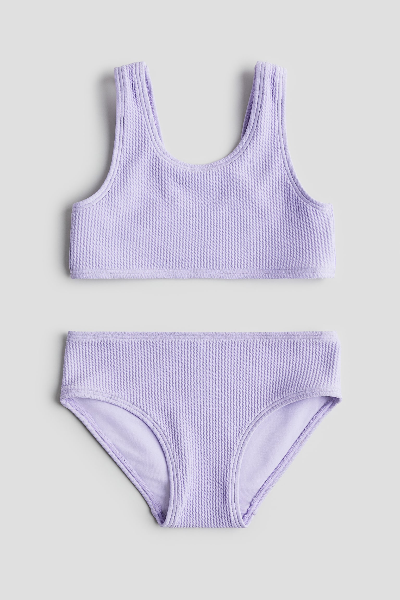 Textured Bikini - Light purple/Yellow - 1