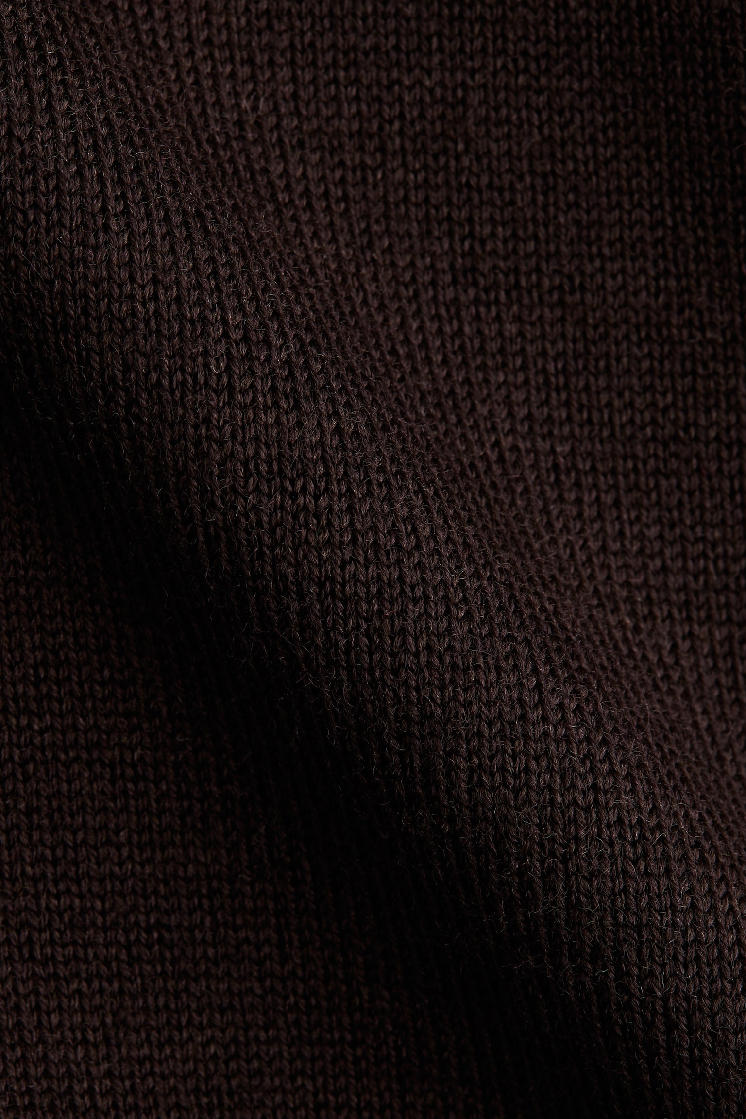Turtleneck-Pullover aus Merinowolle - Dunkelbraun/Cremefarben - 4