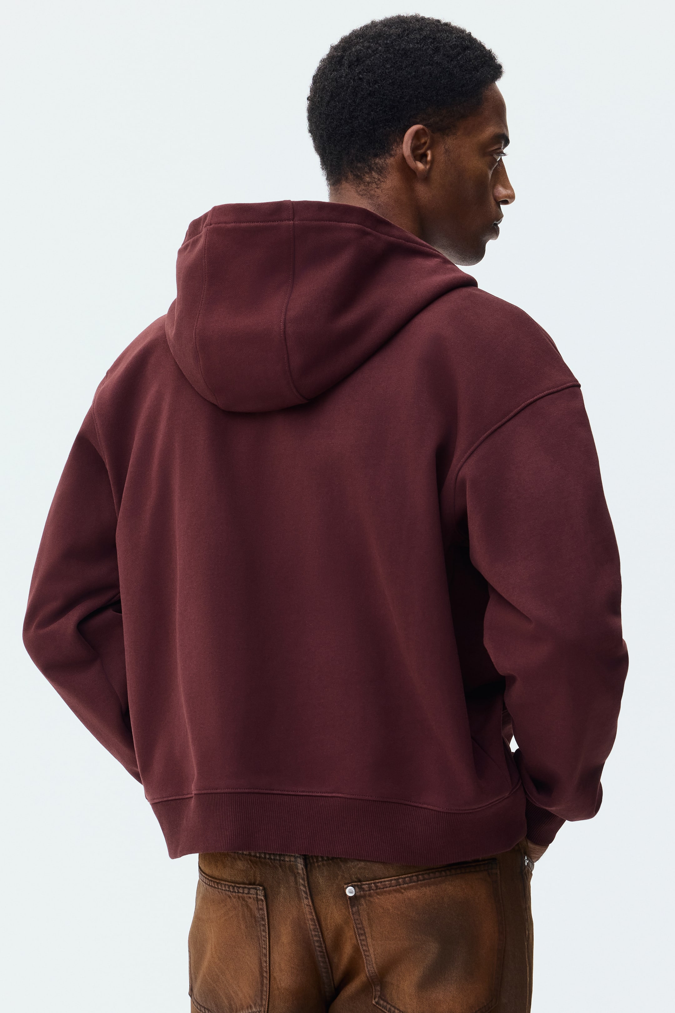 Grotere afbeelding bekijken: Boxy ritshoodie Loose Fit - Bordeauxrood - HEREN | H&M BE 4