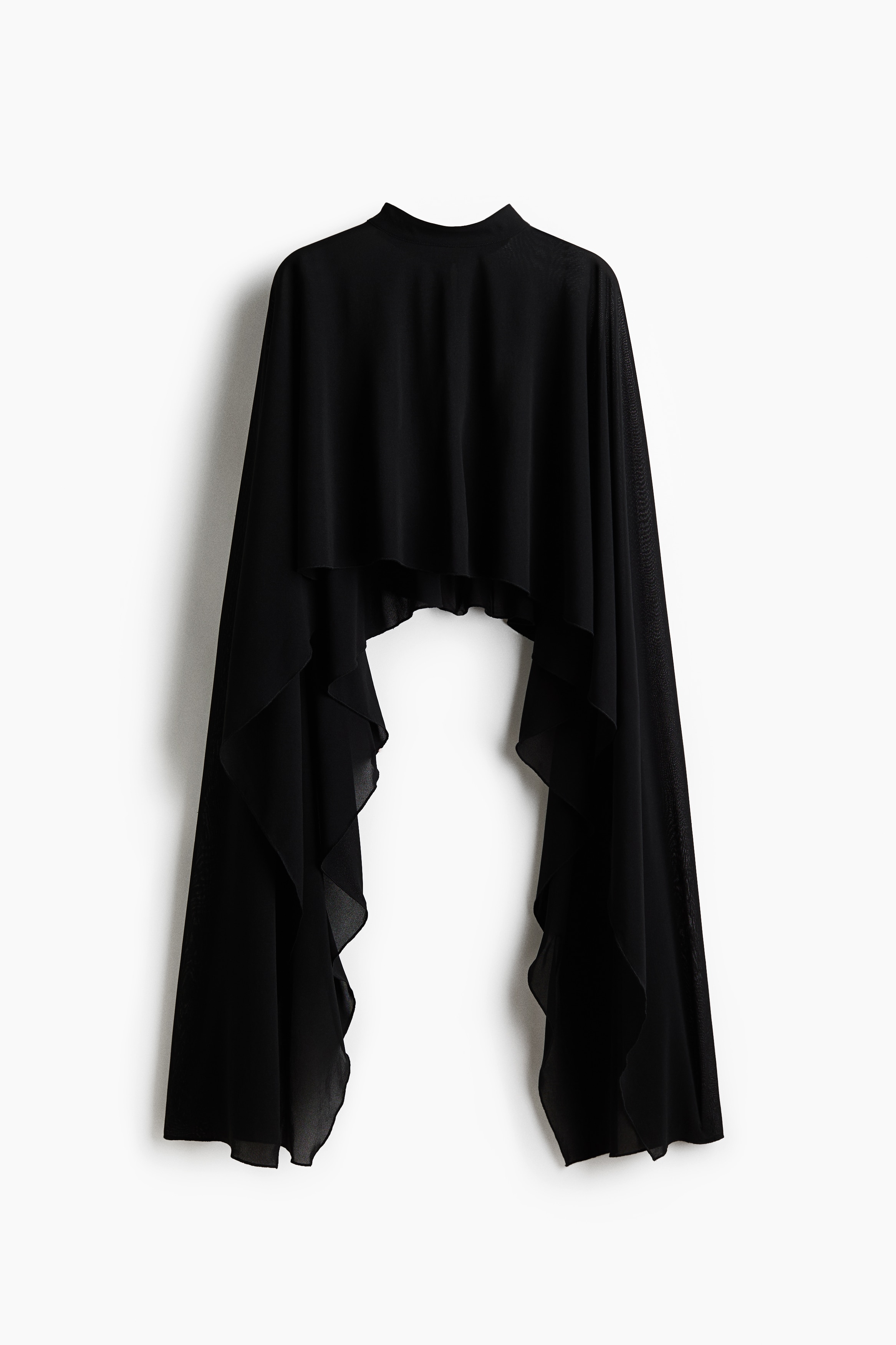Top tipo capa en punto - Negro