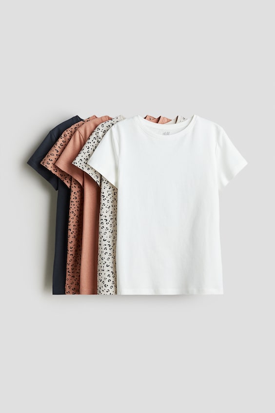Детские футболки H&M 5-Pack Cotton T-Shirts