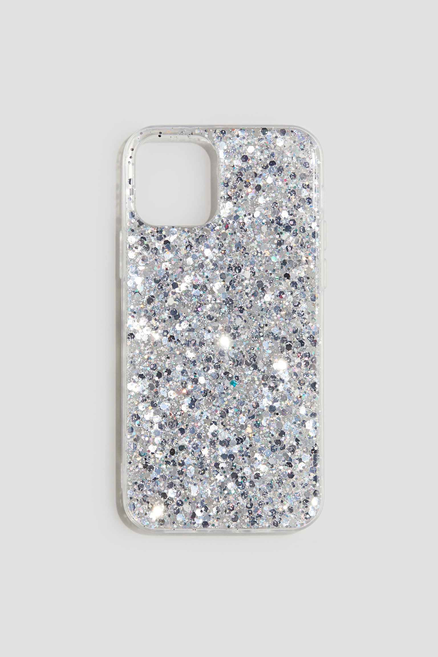 Glittery iPhone case - Silver-coloured - 1