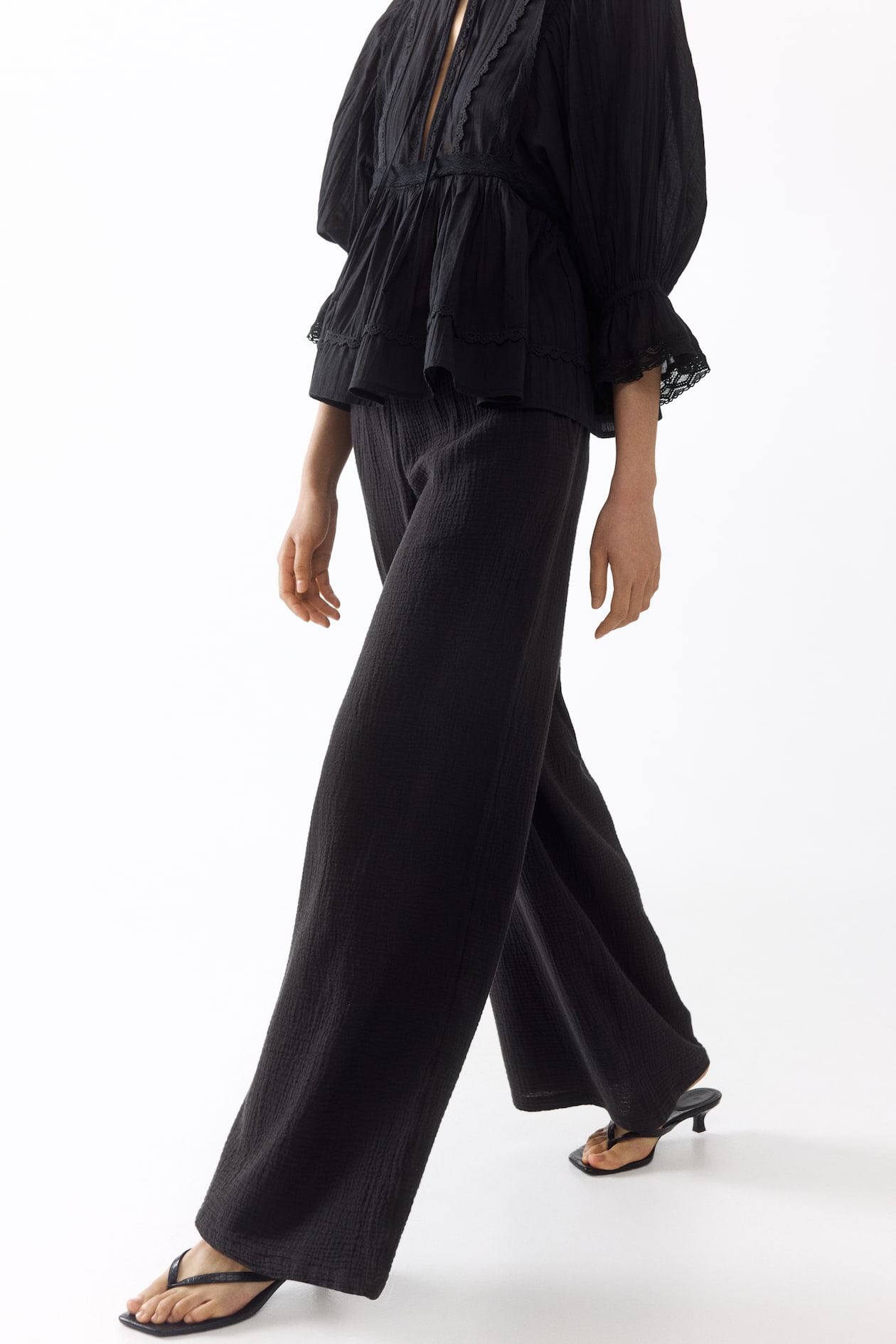 Straight-Leg Muslin Pants - image 2