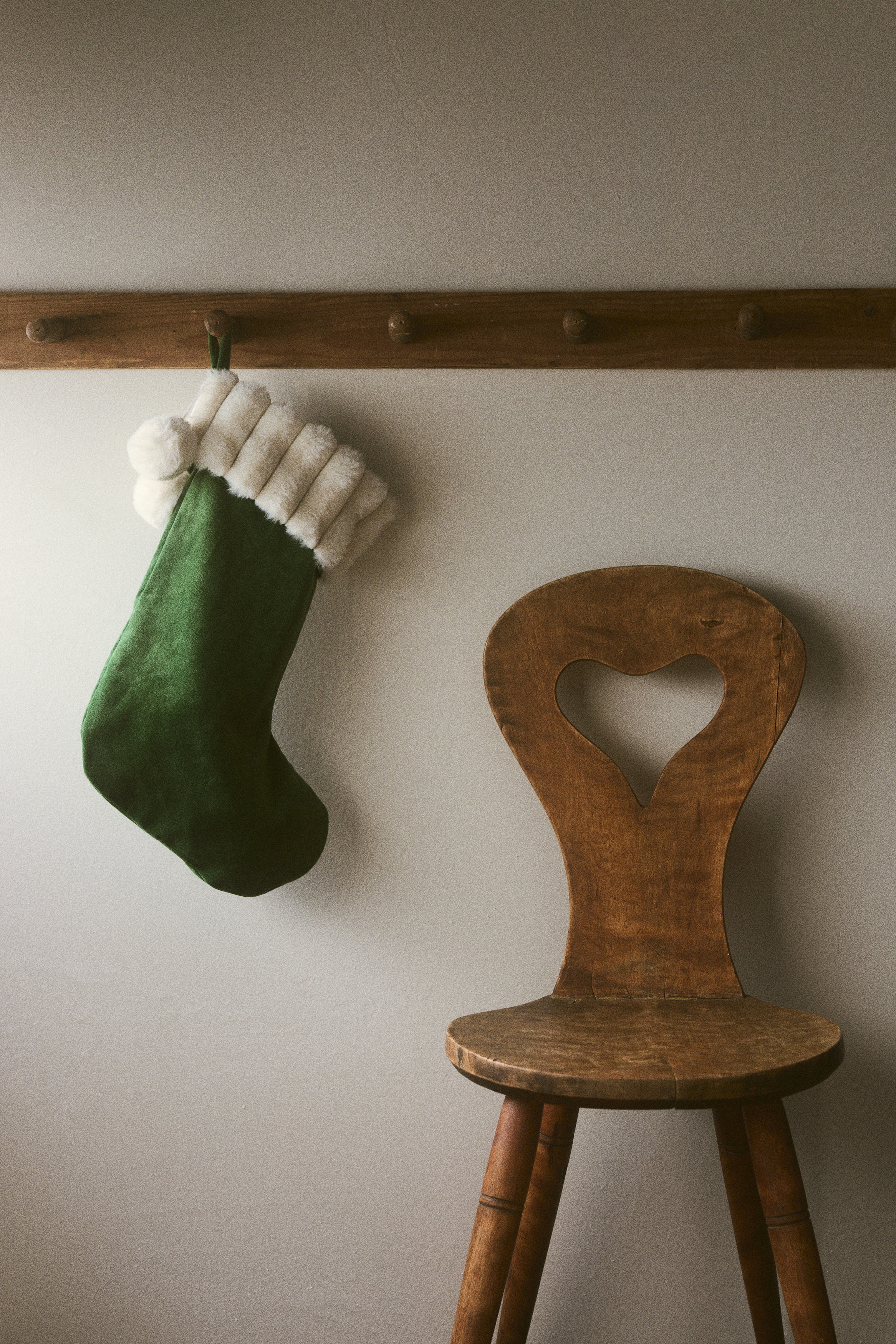 Christmas Stocking - Dark green/Red