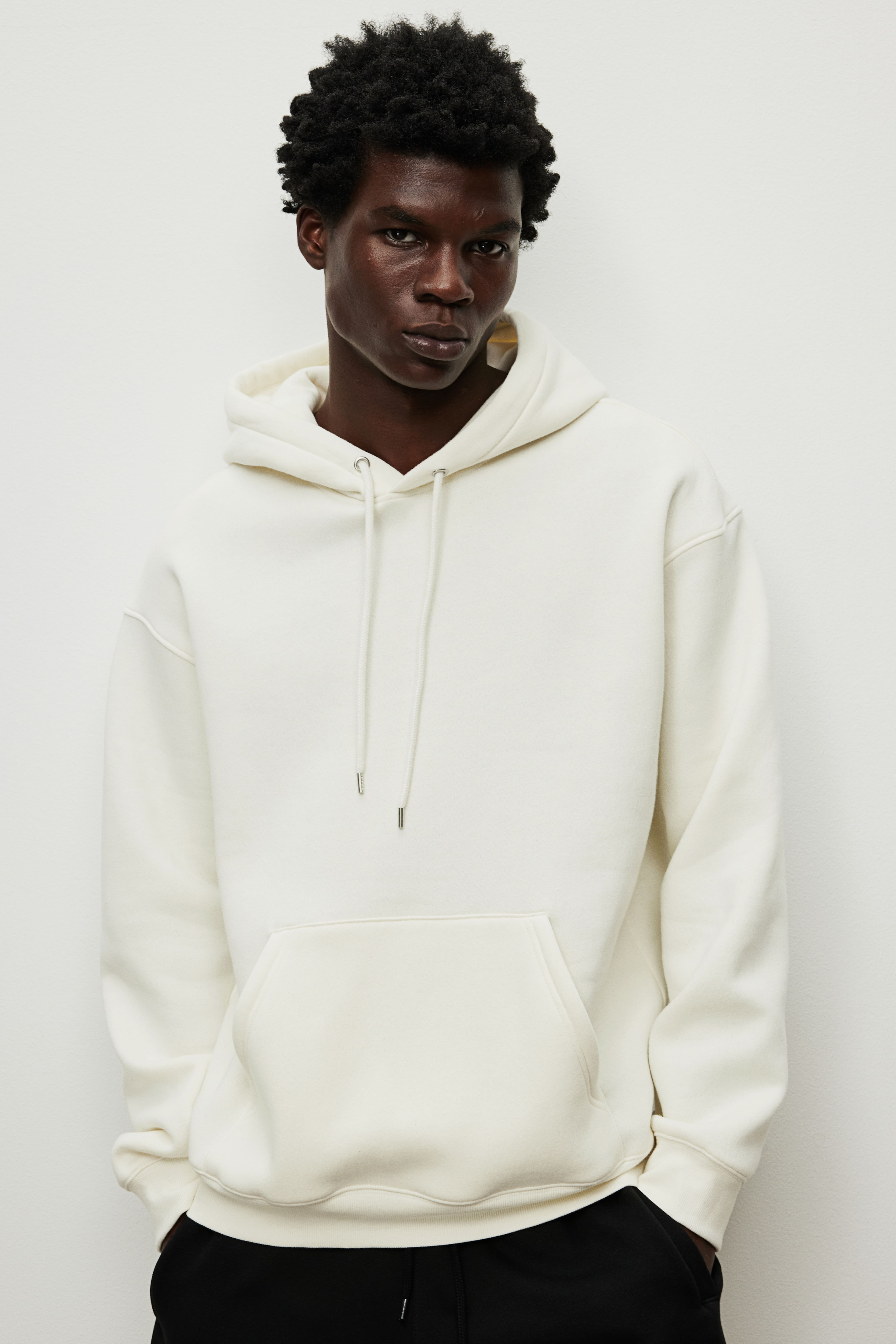 Loose Fit Hoodie White Men H M GB