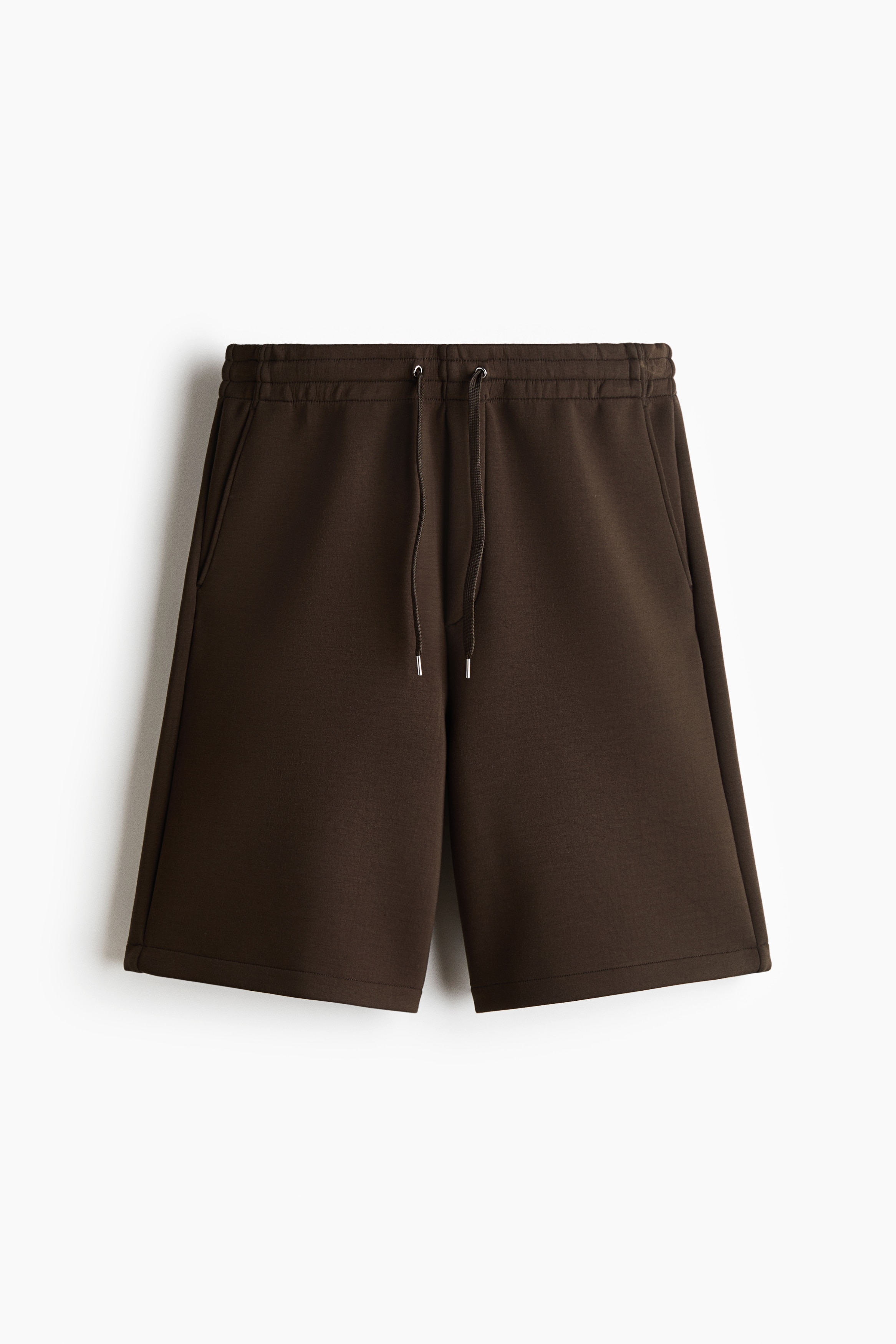 Relaxed-Fit Scuba Shorts - Dark khaki green/Cream/Light gray melange/Light dusty green