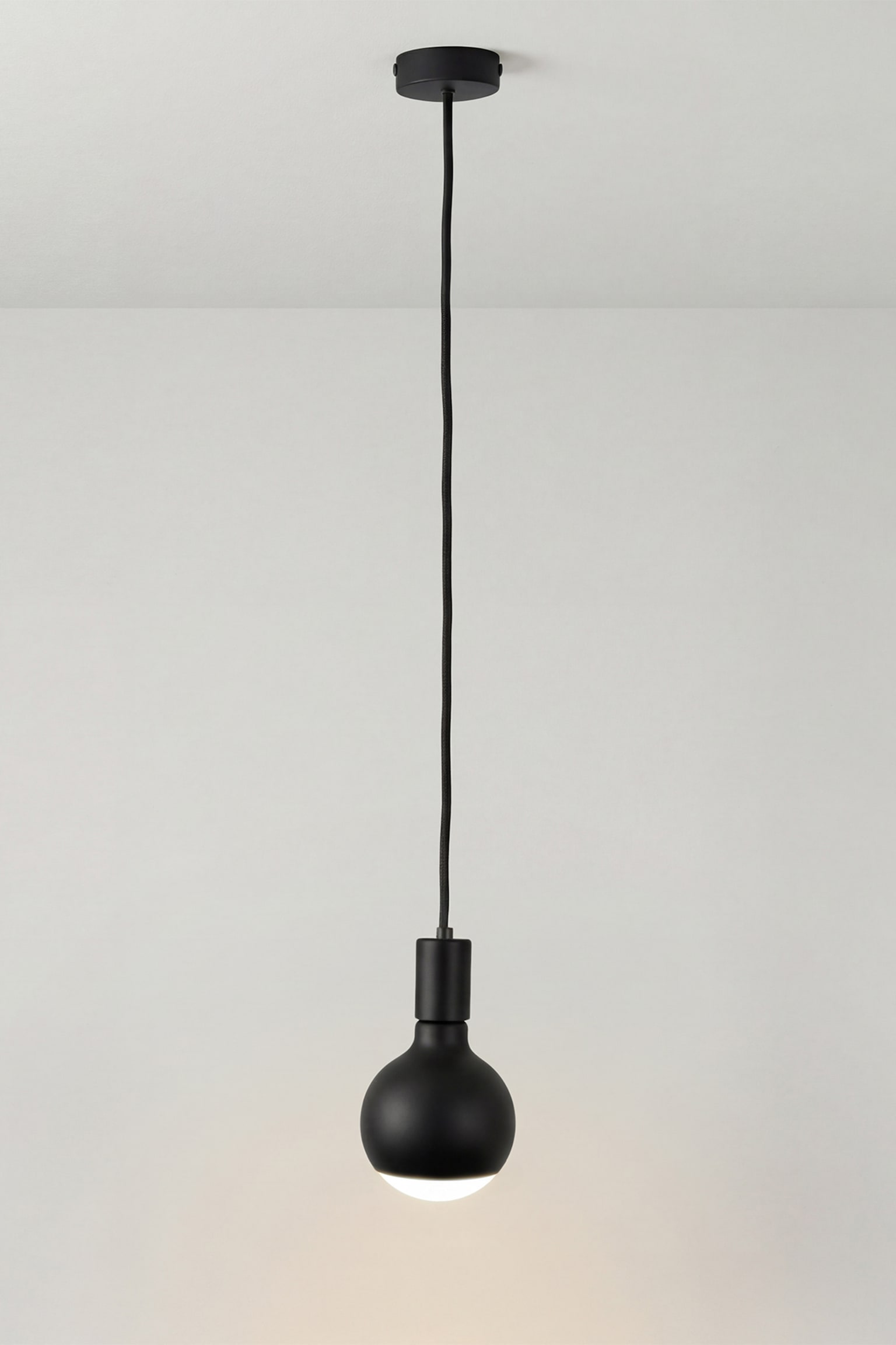 Lampada A Sospensione Filotto Con Lampadina - Nero/Beige - 1