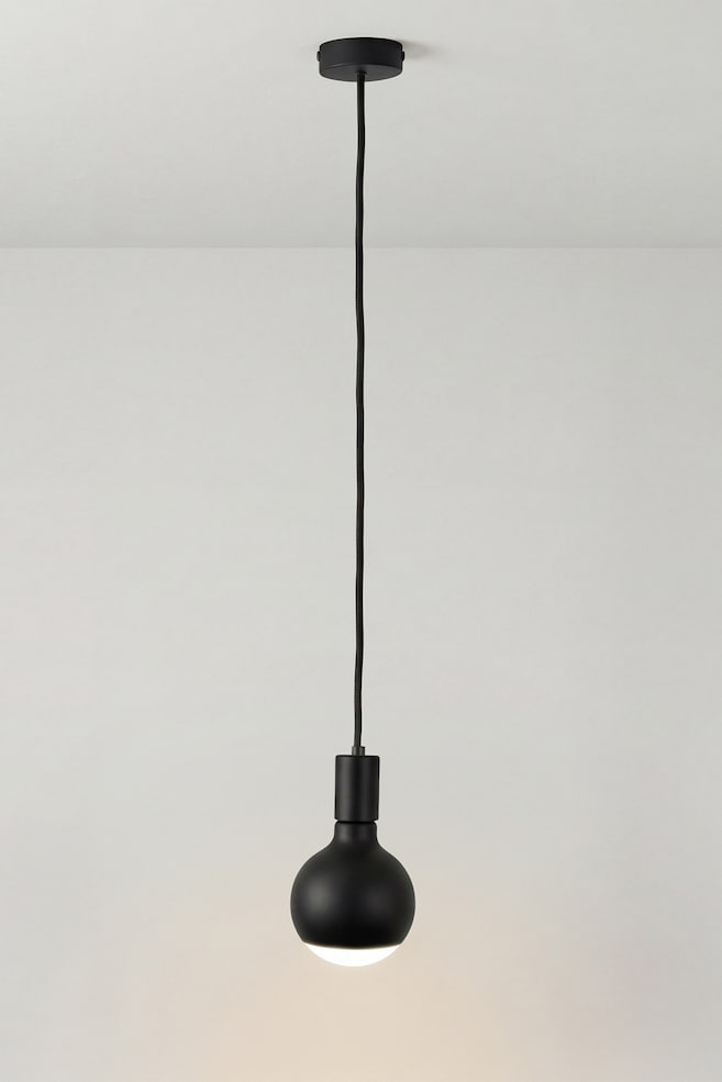 Suspension Filotto Metallico Avec Ampoule - Noir - 1