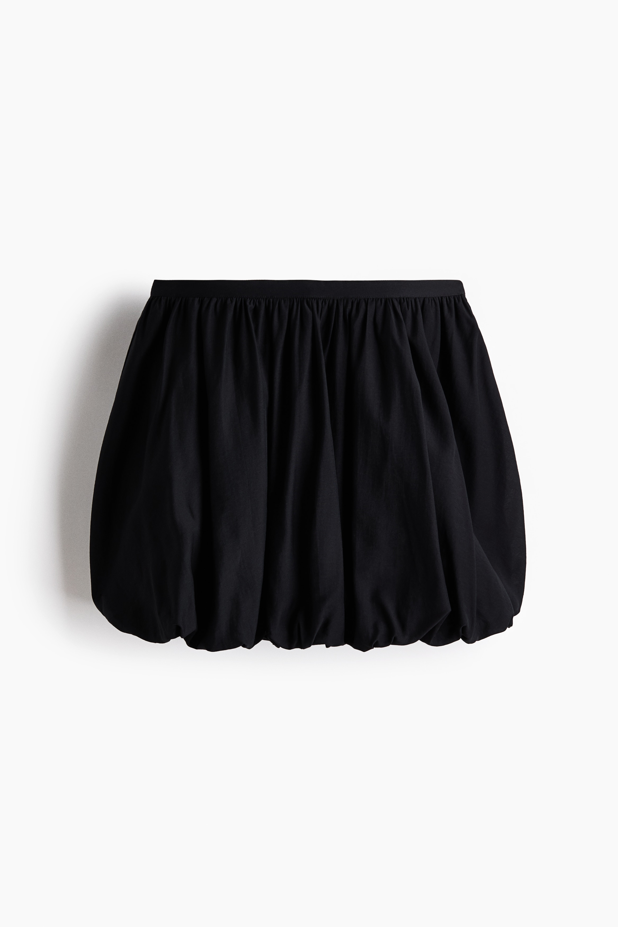 Bubble-hem mini skirt - Black/Cream
