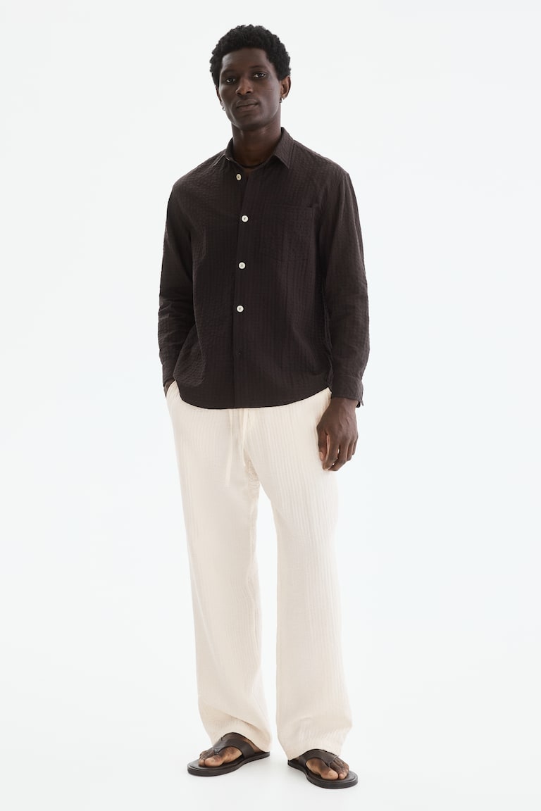 Pantalone od reljefnog materijala Relaxed Fit