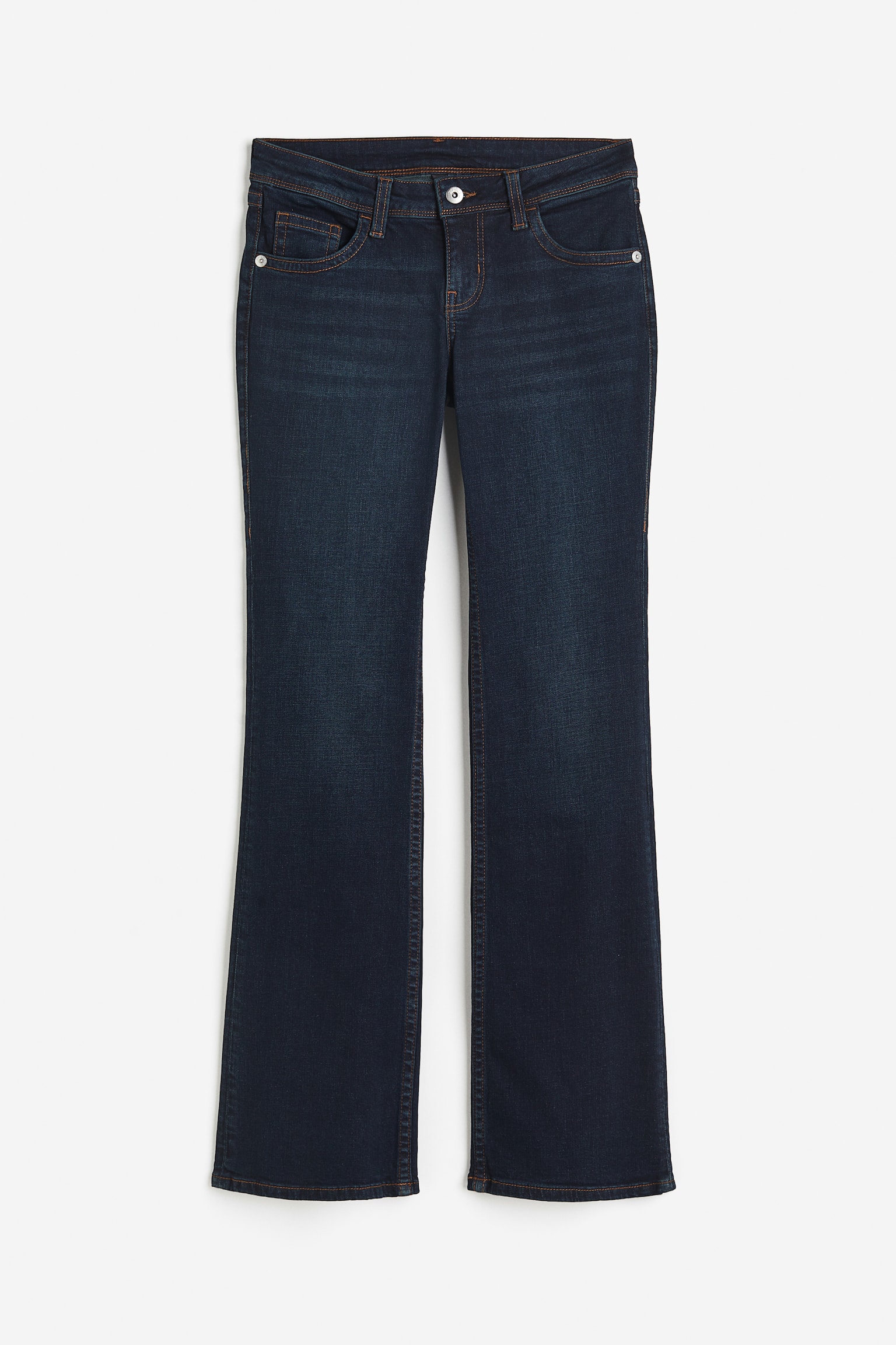 Flared Low Jeans - Dark denim blue/Light denim blue/Denim blue/Light denim blue/Dark denim blue/Black - 2