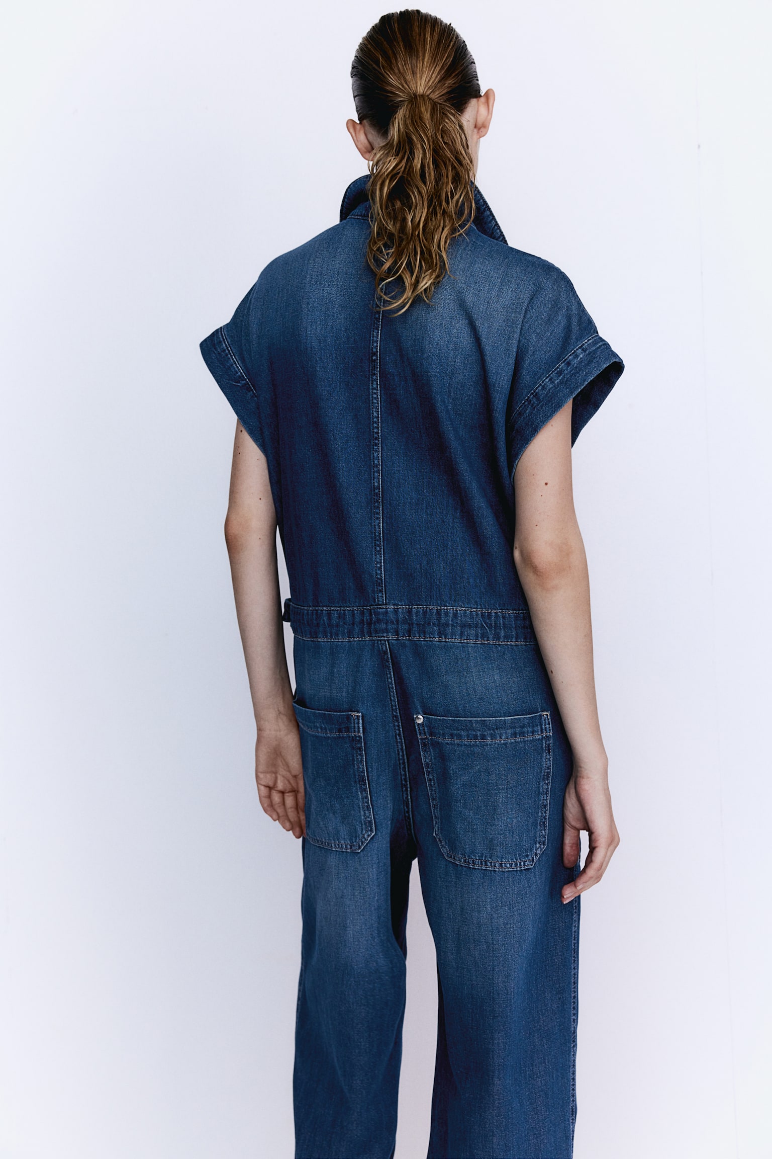 Denim boiler suit - Dark denim blue/Denim blue - 5