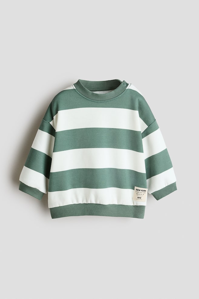 Printed sweatshirt - Green/White/Light beige/Dinosaur/White/Cars/Dark red/NYC - 1