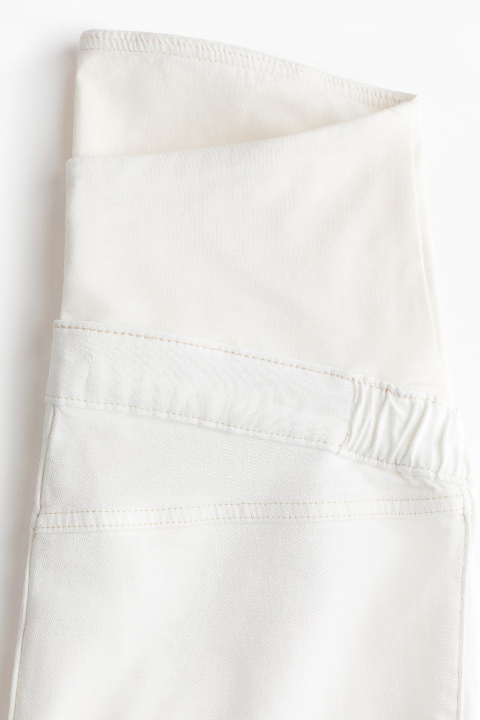 MAMA Bootcut High Waist Ankle Jeans - לבן/כחול ג'ינס - 2