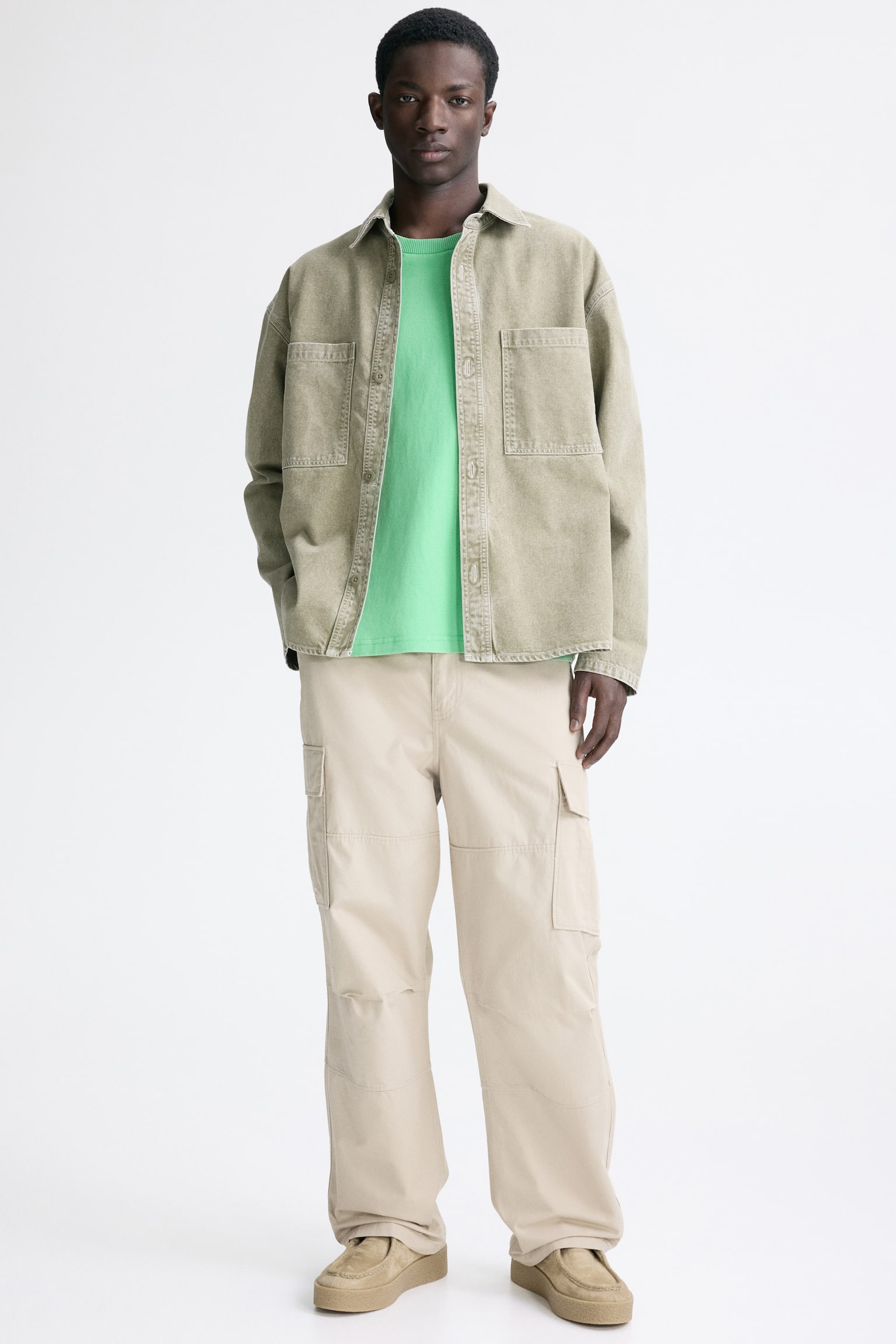 Loose Fit T-shirt - Bright green/Golden/Light grey marl/Fortes Fortuna - 6