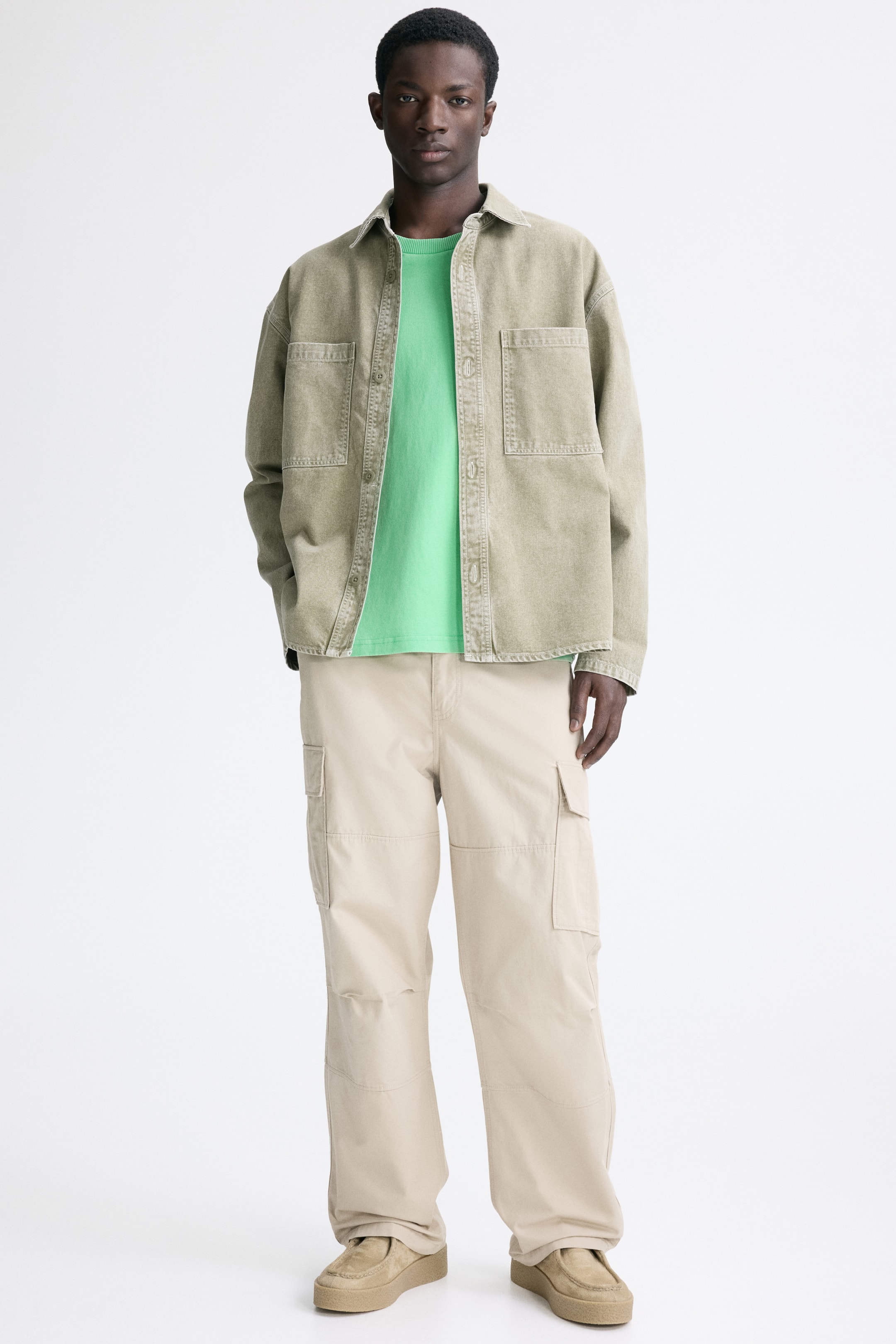 Agrandir l'image: T-shirt Loose Fit - Bright green/Golden - HOMME | H&M BE 3