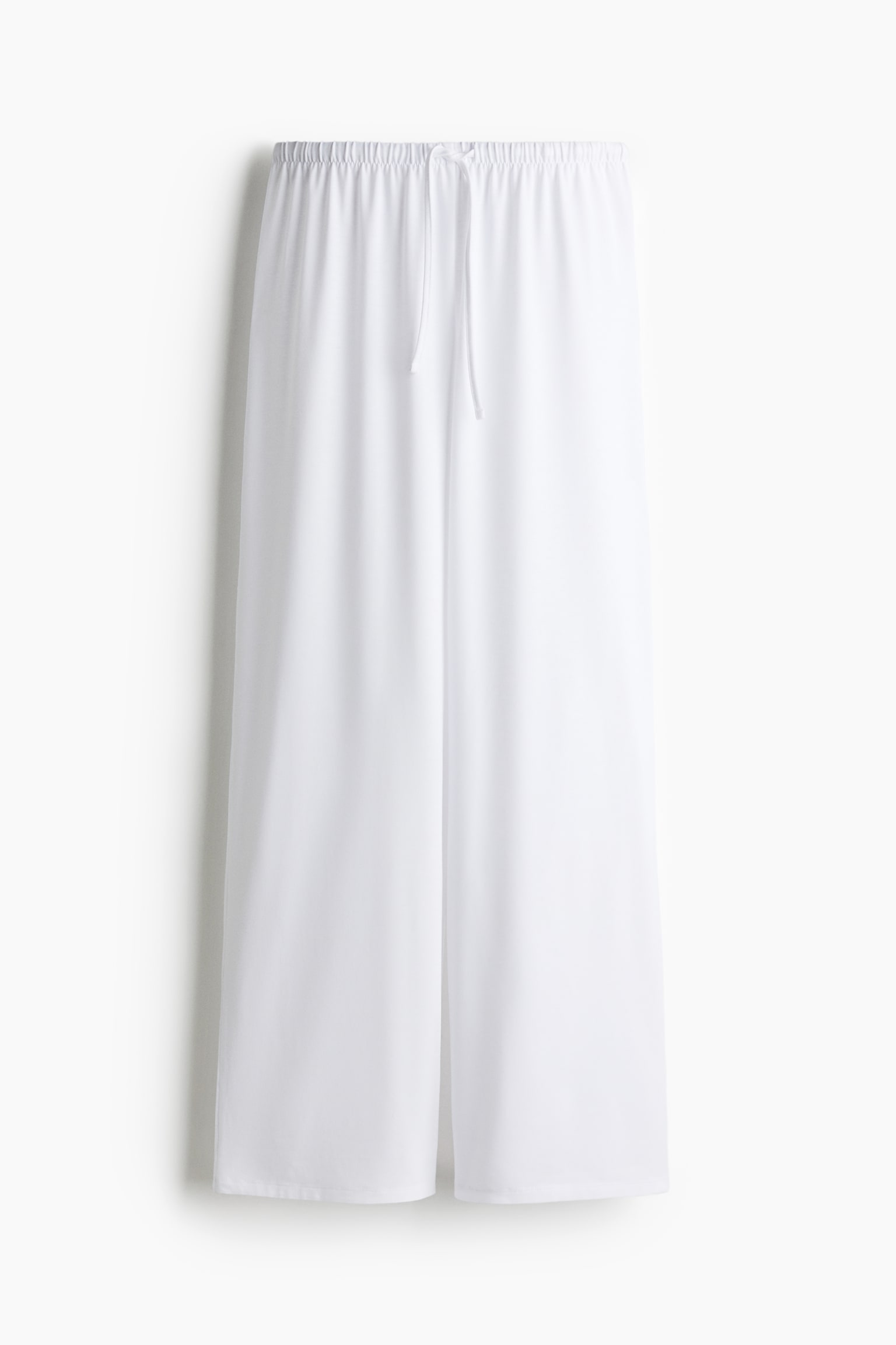 Женские брюки H&M Straight-Leg Drawstring, цвет: Белый — фото 1