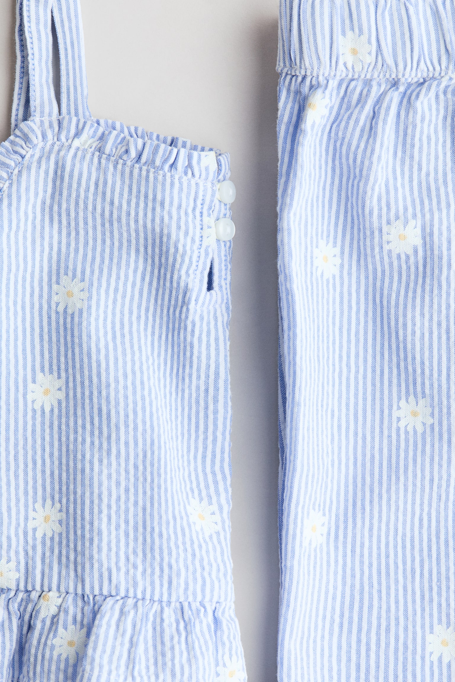 סט 2 חלקים מסירסאקר עם סיומת וולנים - תכלת/פרחוני/אדום/פרחוני - 2