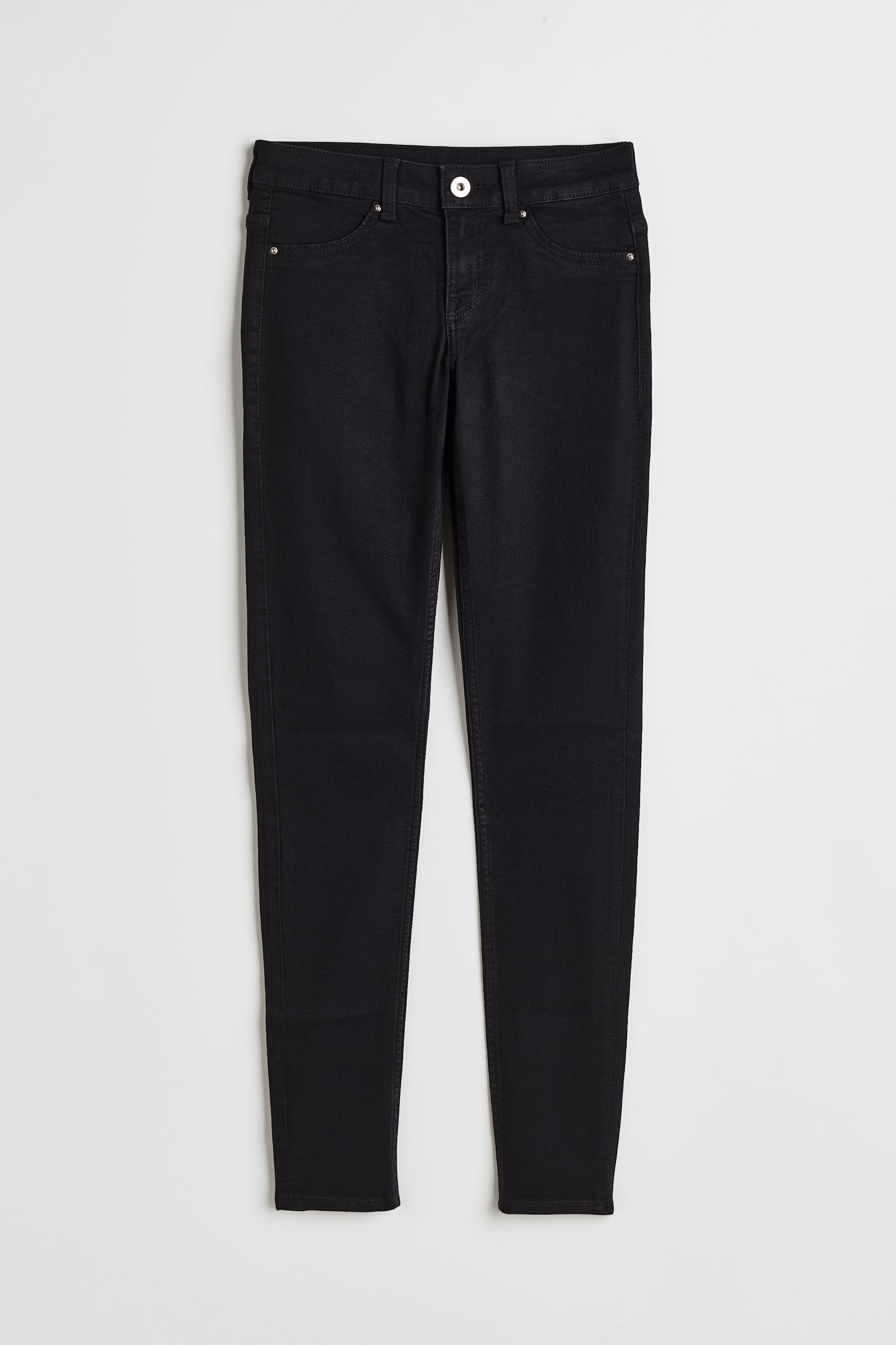Skinny Low Jeans - Black/Dark denim grey
