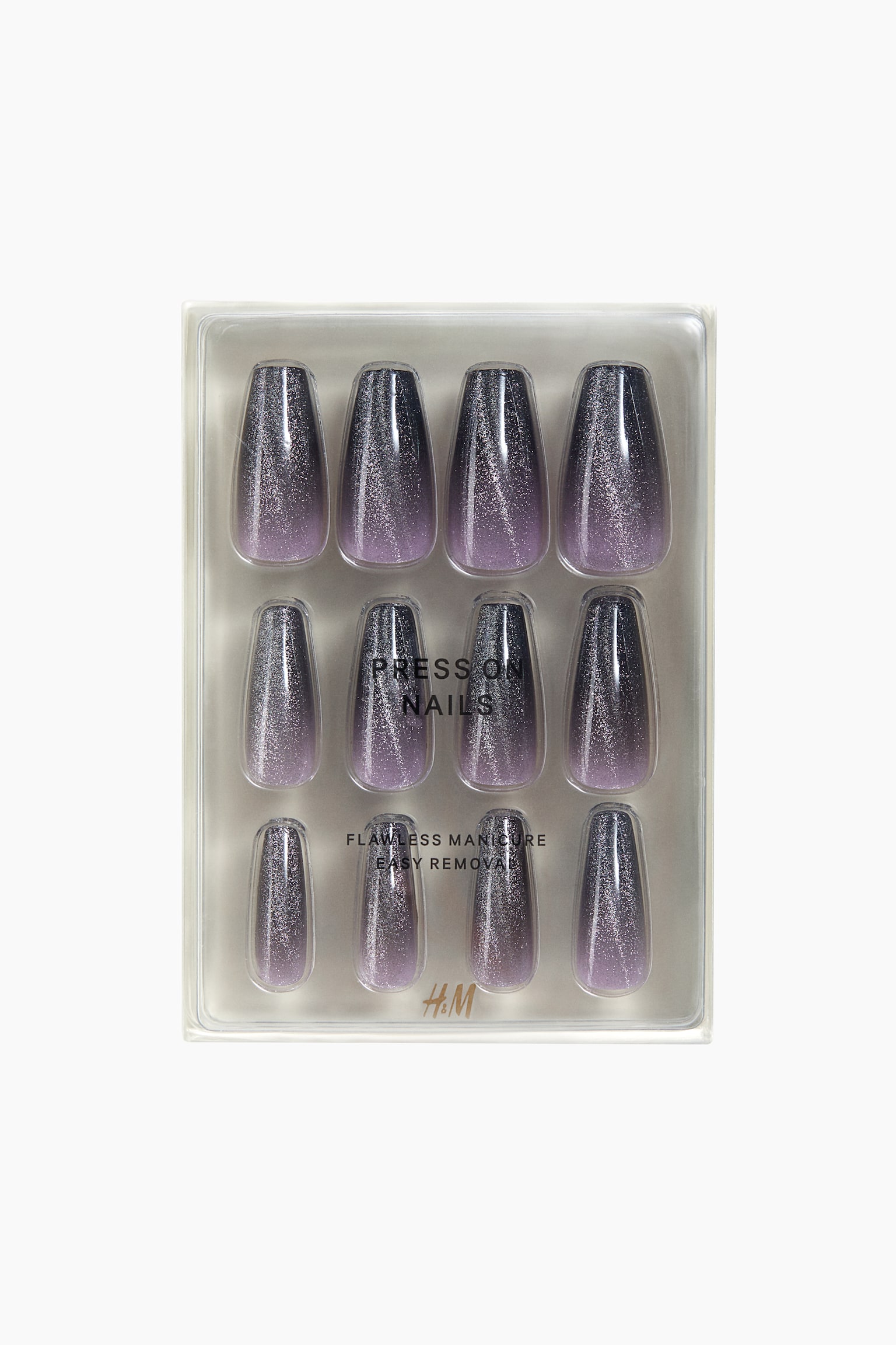 Press-on nails - Dark purple/Grey/Silver-coloured/Blue Aura/Blue Swirl/Cherry French Tip/Red Glitter/Purple Glitter Chrome/French Silver Chrome/Dark red - 1