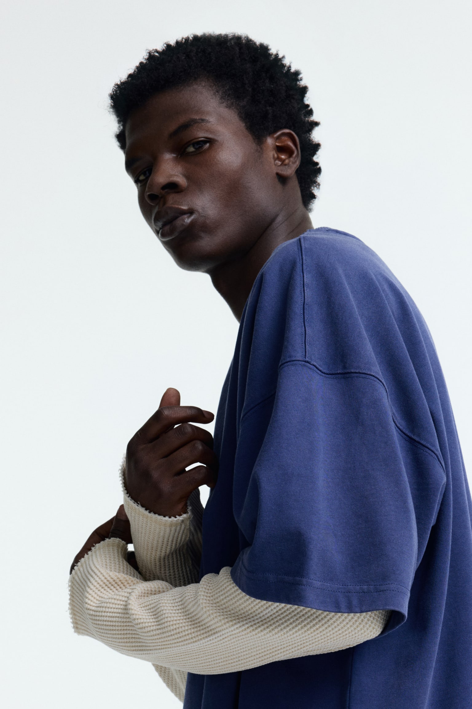 Oversized Fit T-shirt - Dark blue - 6