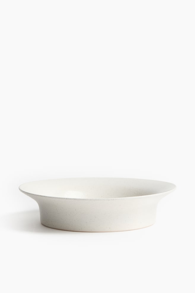 Large speckled serving bowl - White - 1