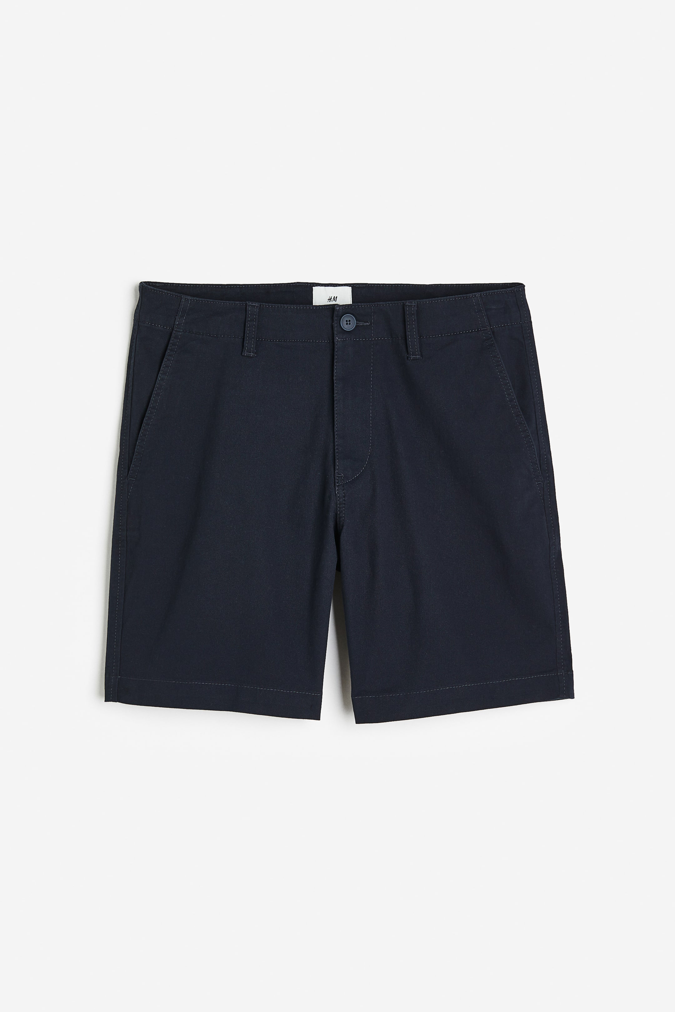 Regular Fit Chino shorts - Regular waist - Short - Dark blue - Men | H&M GB