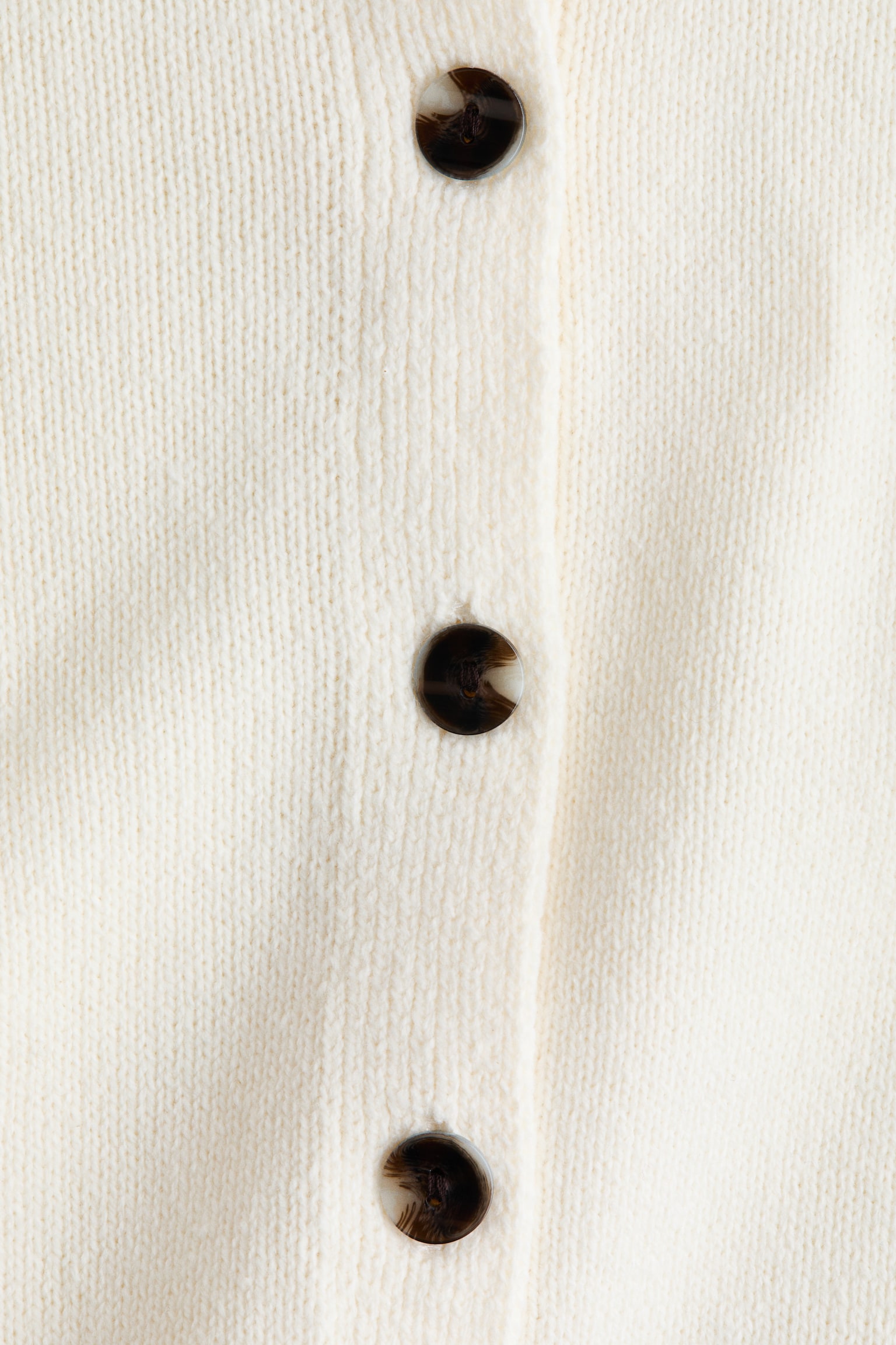 Short-sleeved cardigan - White/Dark brown/Light yellow - 3