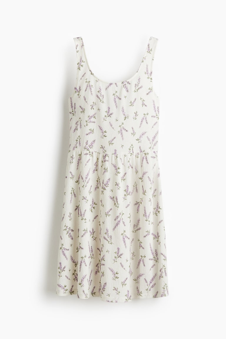 h and m crinkled jersey dress Women's Light beige Crinkled jersey dress