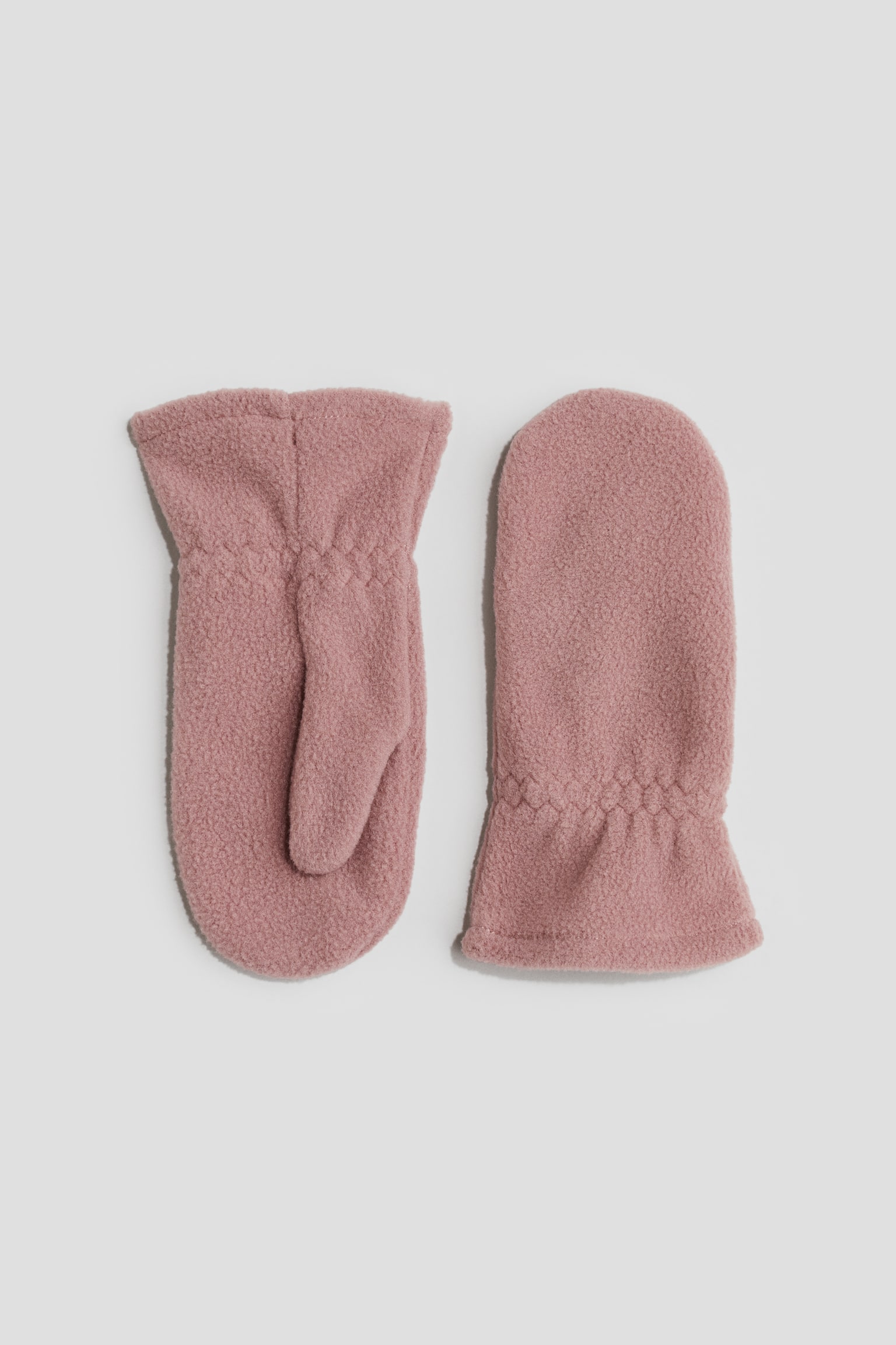 Fleece mittens - Dusty pink/Navy blue - 1