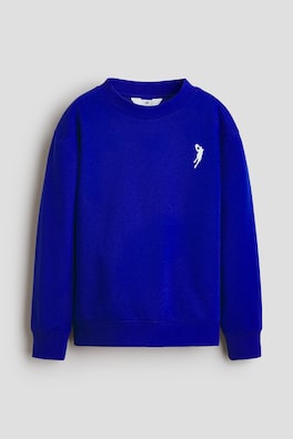 Sweatshirt med borstad insida och motiv