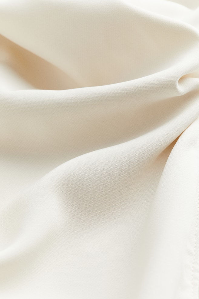 Robe asymétrique à effet drapé - Crème/Noir - 5