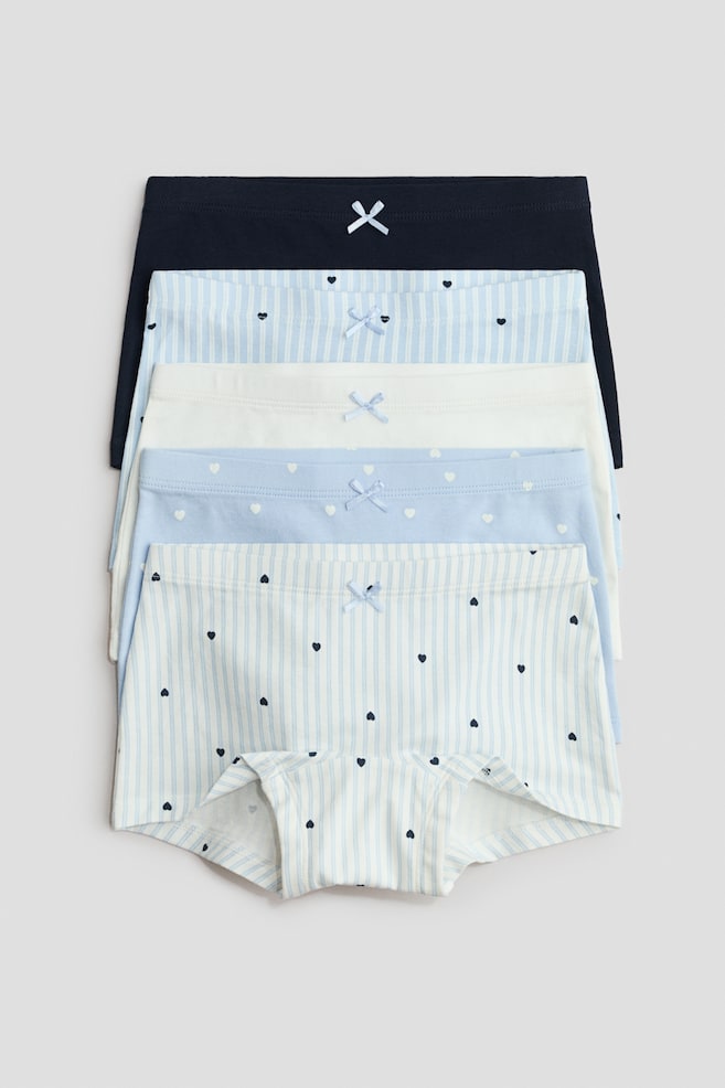 5-pack boxer briefs - Blue/Hearts/Light pink/Light blue/Rainbows/Light pink/Hearts/Light pink/Bows - 1