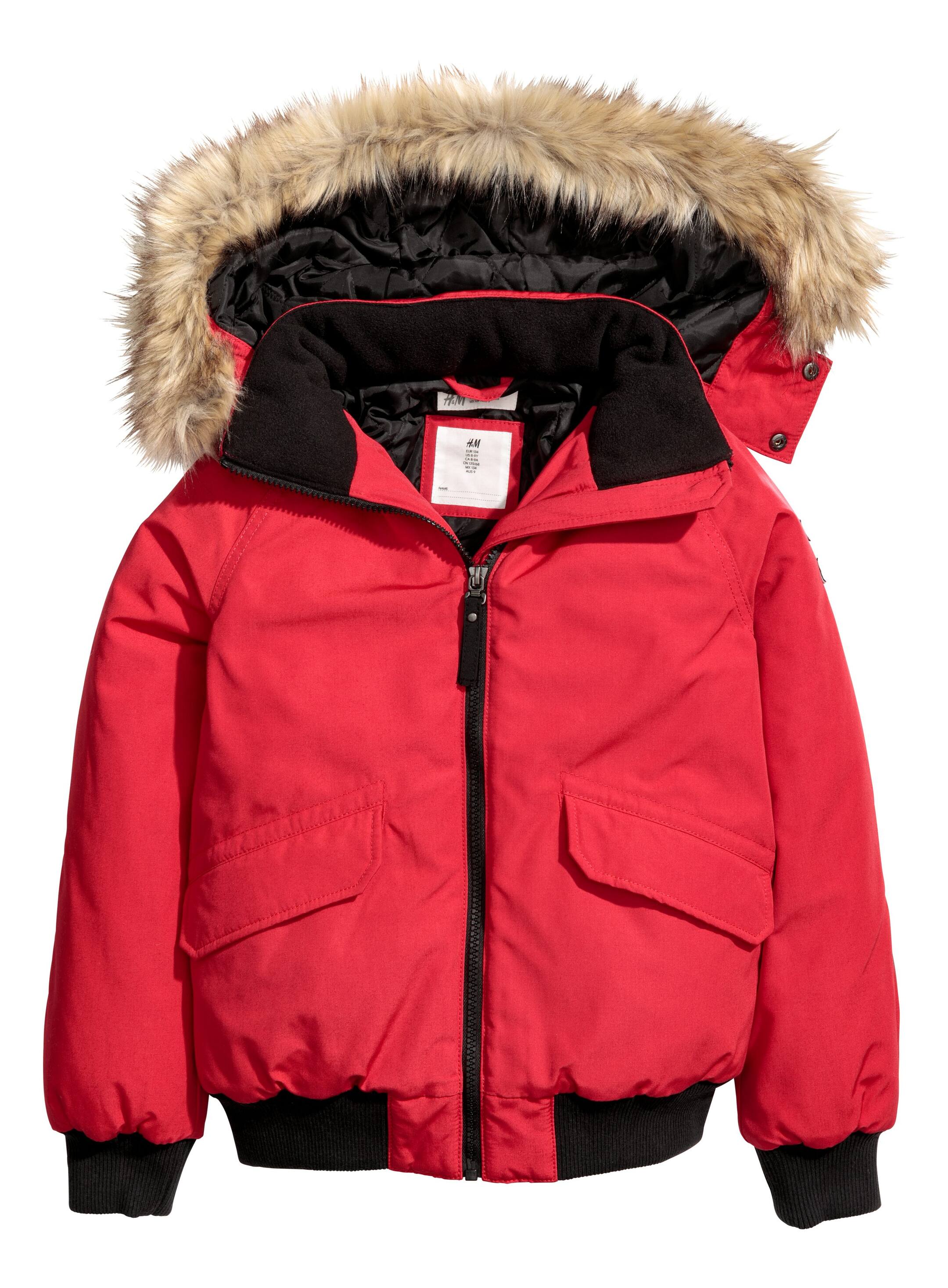 View larger image: Padded jacket with a hood - Red - Kids | H&M GB 1