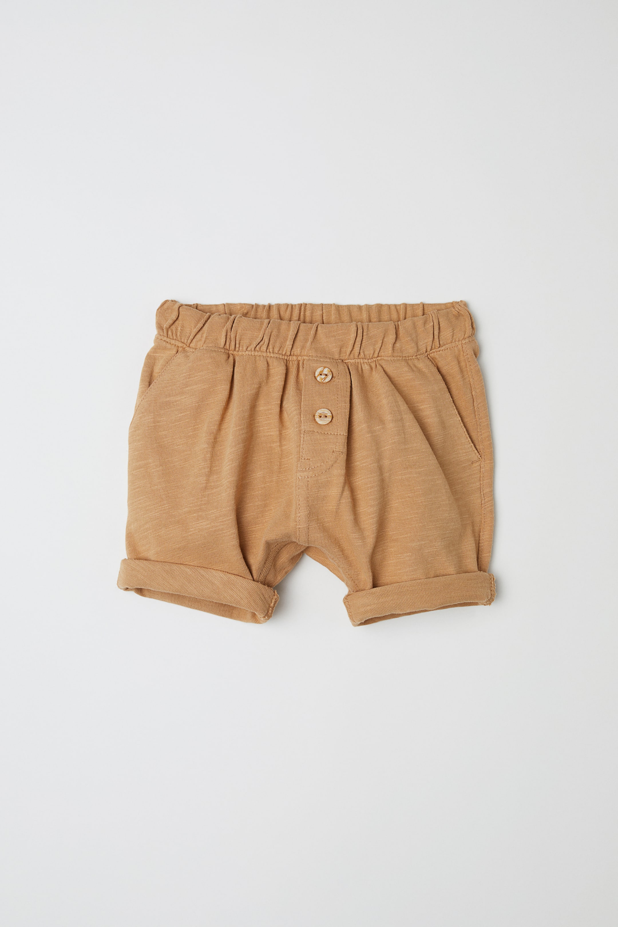 View larger image: Slub cotton jersey shorts - Dark mustard yellow - Kids | H&M GB 1