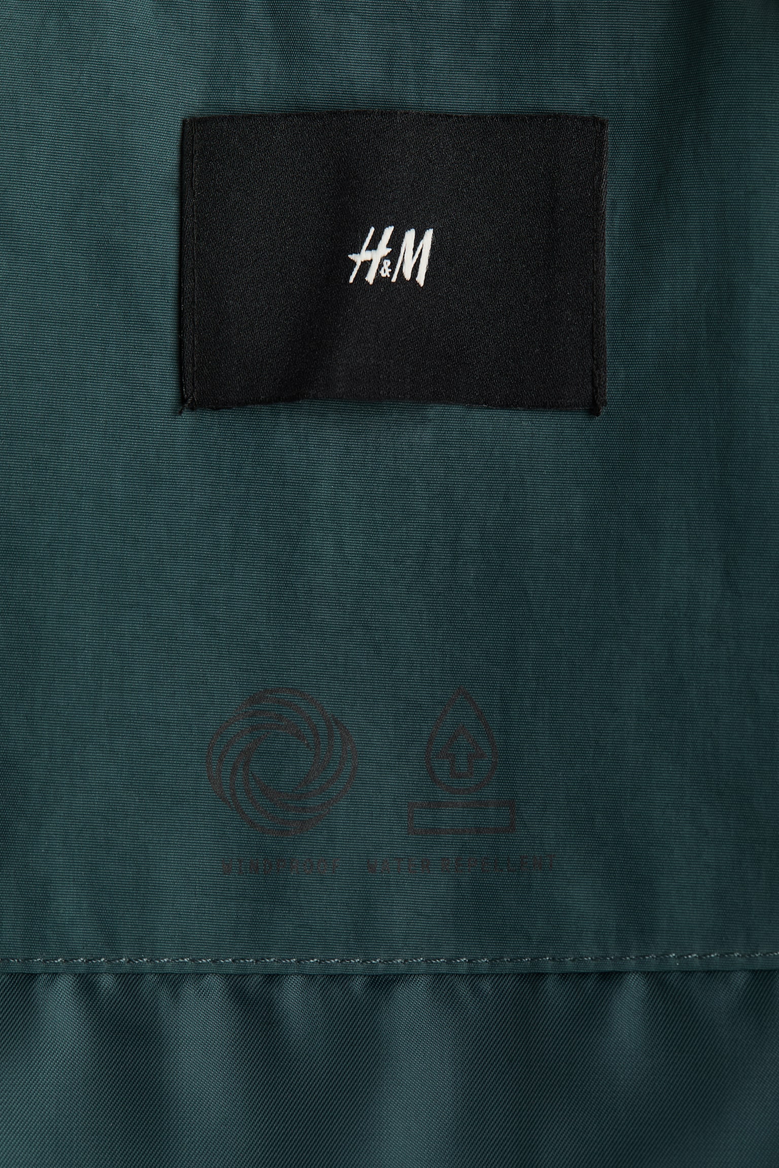 Water-repellent nylon windbreaker - Dark teal/Grey - 3